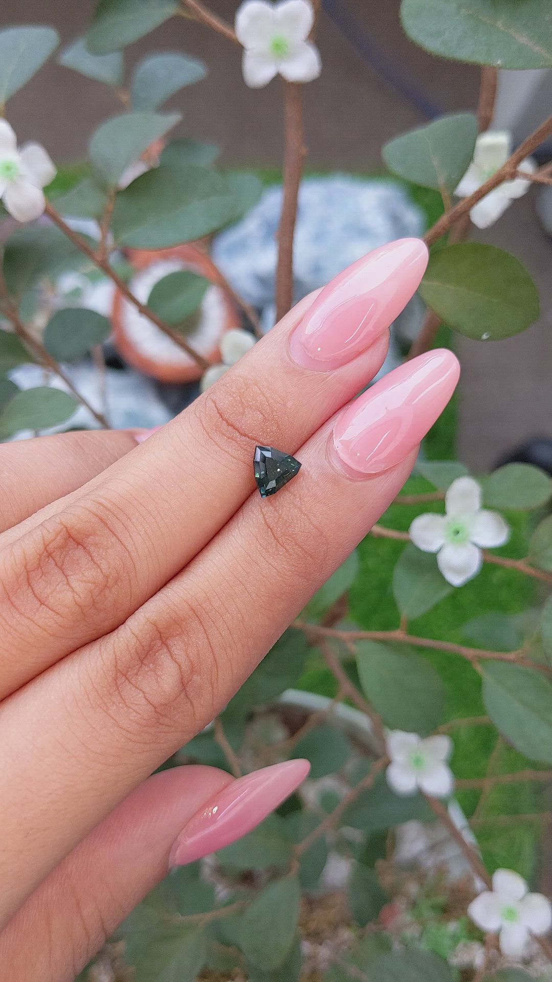1.39 Ct. Bluish Green Sapphire from Africa Size Video