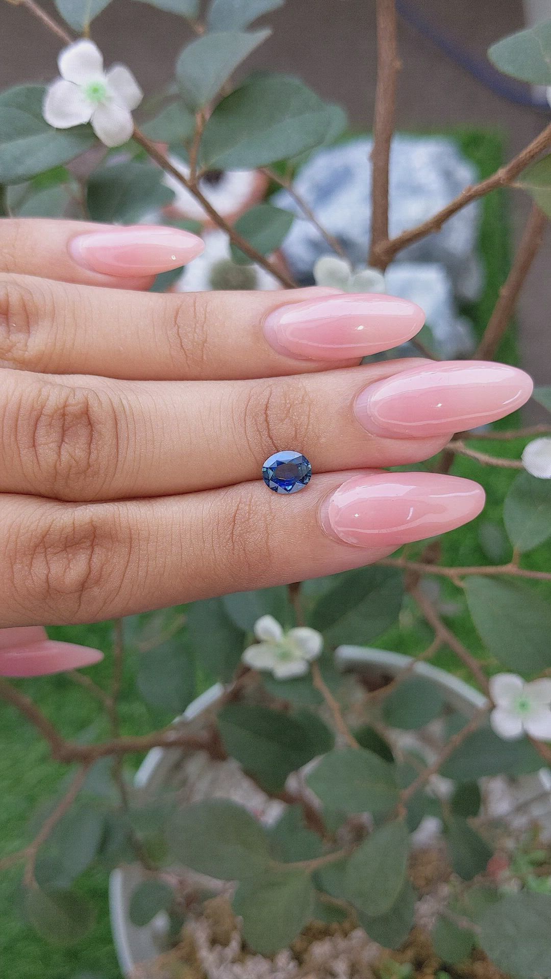 1.02 Ct. Blue Sapphire from Africa Size Video