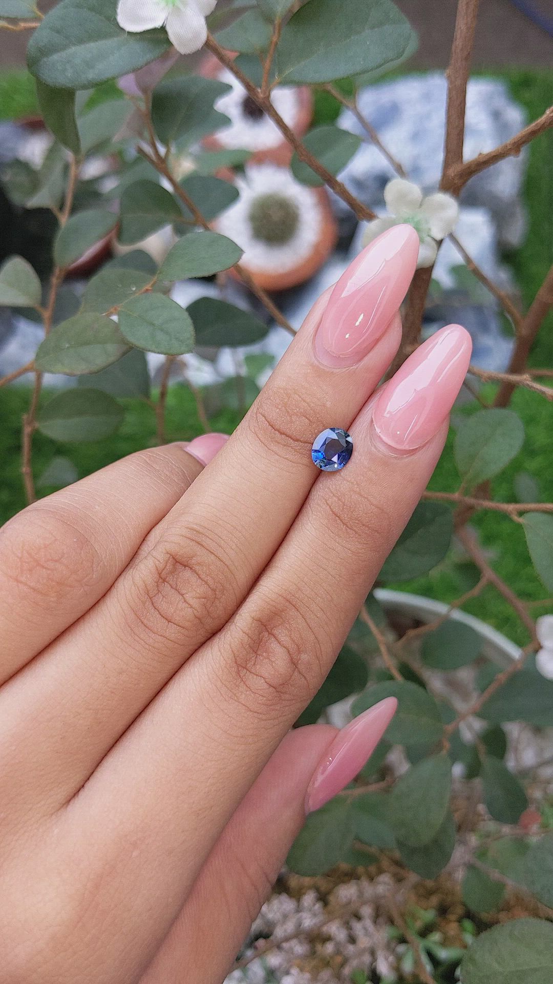1.02 Ct. Blue Sapphire from Africa Size Video