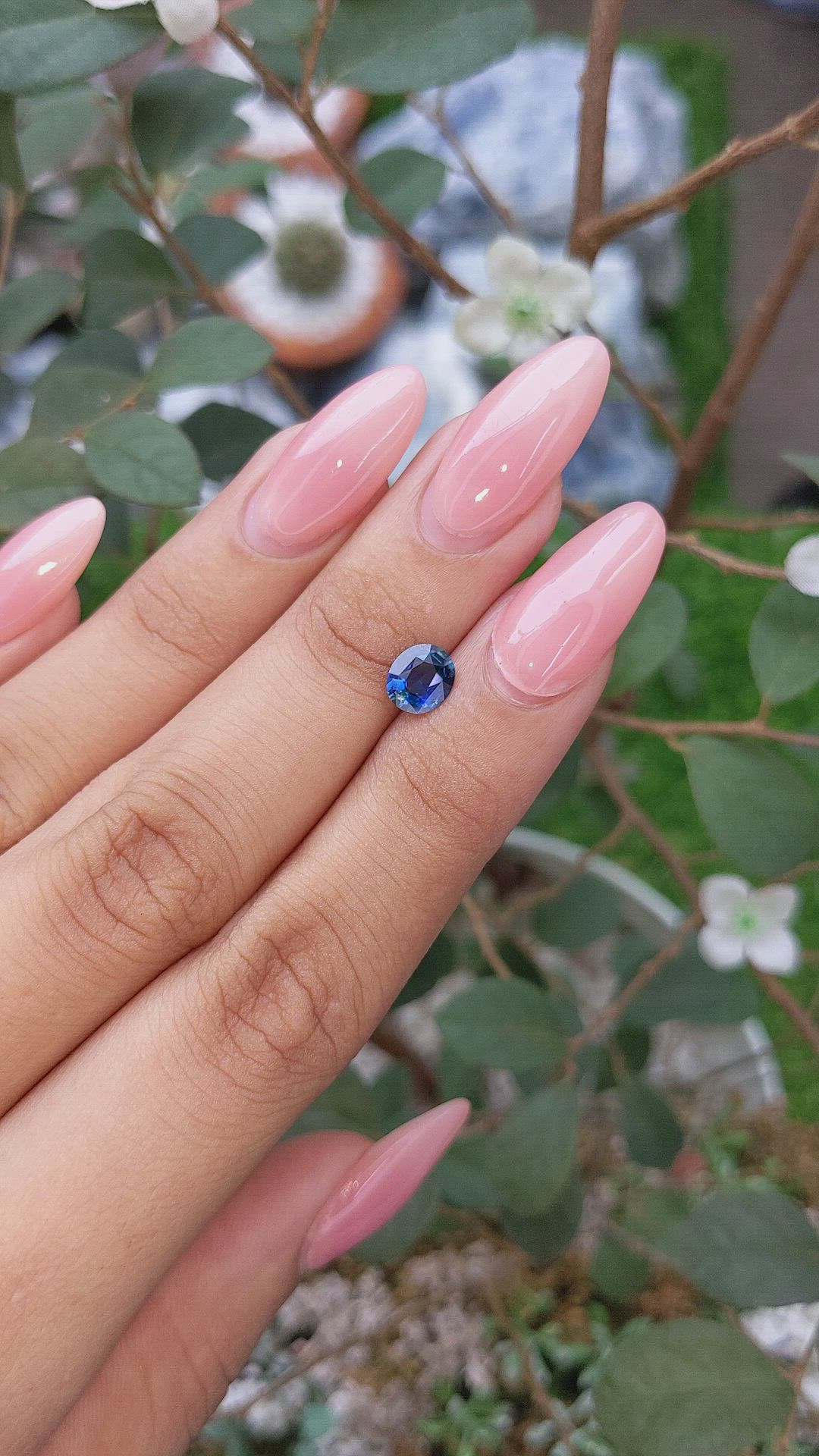 1.02 Ct. Blue Sapphire from Africa Size Video