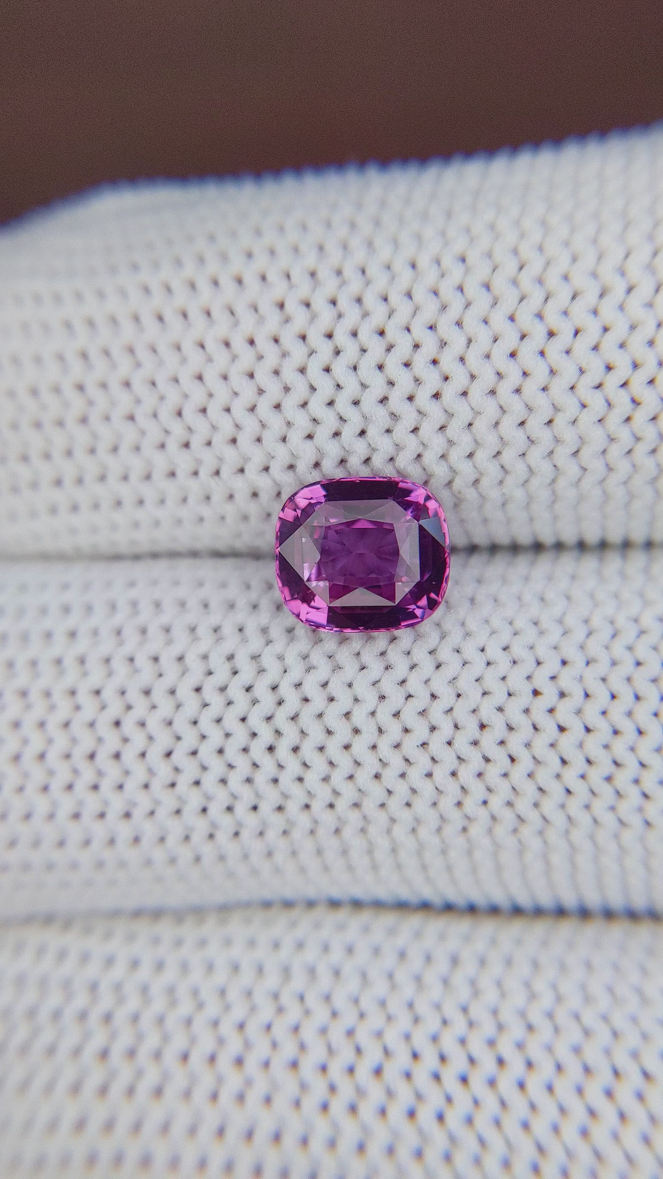 2.02 Ct. Pinkish Purple Sapphire from Ceylon (Sri Lanka) Size Video