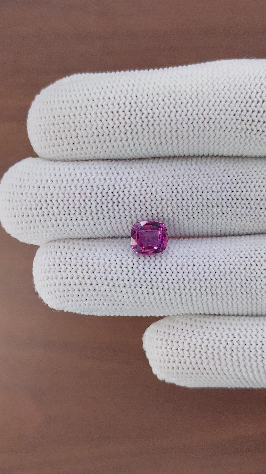 2.02 Ct. Pinkish Purple Sapphire from Ceylon (Sri Lanka) Size Video