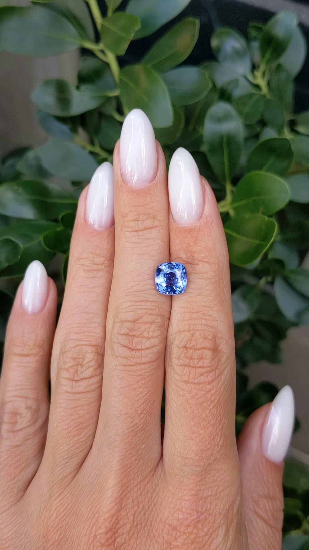 3.03 Ct. Blue Sapphire from Ceylon (Sri Lanka) Size Video
