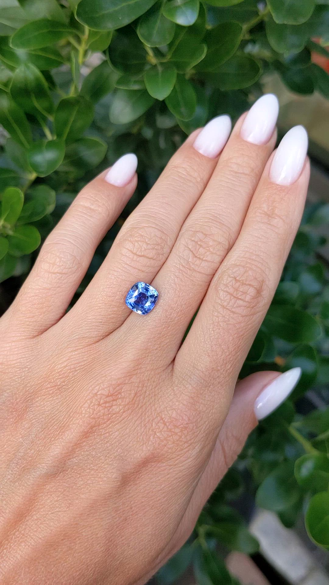 3.03 Ct. Blue Sapphire from Ceylon (Sri Lanka) Size Video