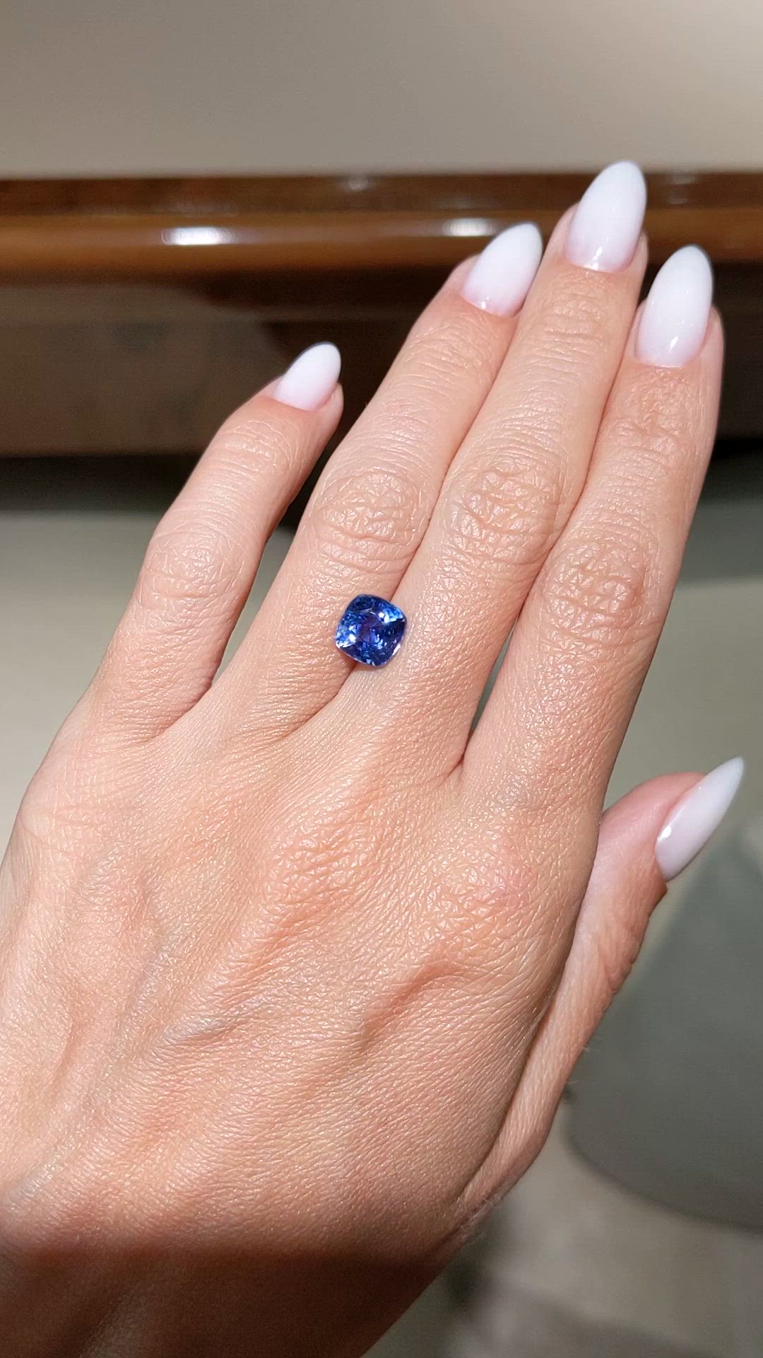 3.03 Ct. Blue Sapphire from Ceylon (Sri Lanka) Size Video