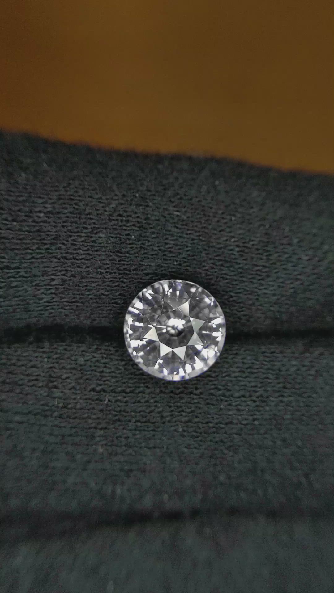 3.56 Ct. White Sapphire from Ceylon (Sri Lanka) Size Video