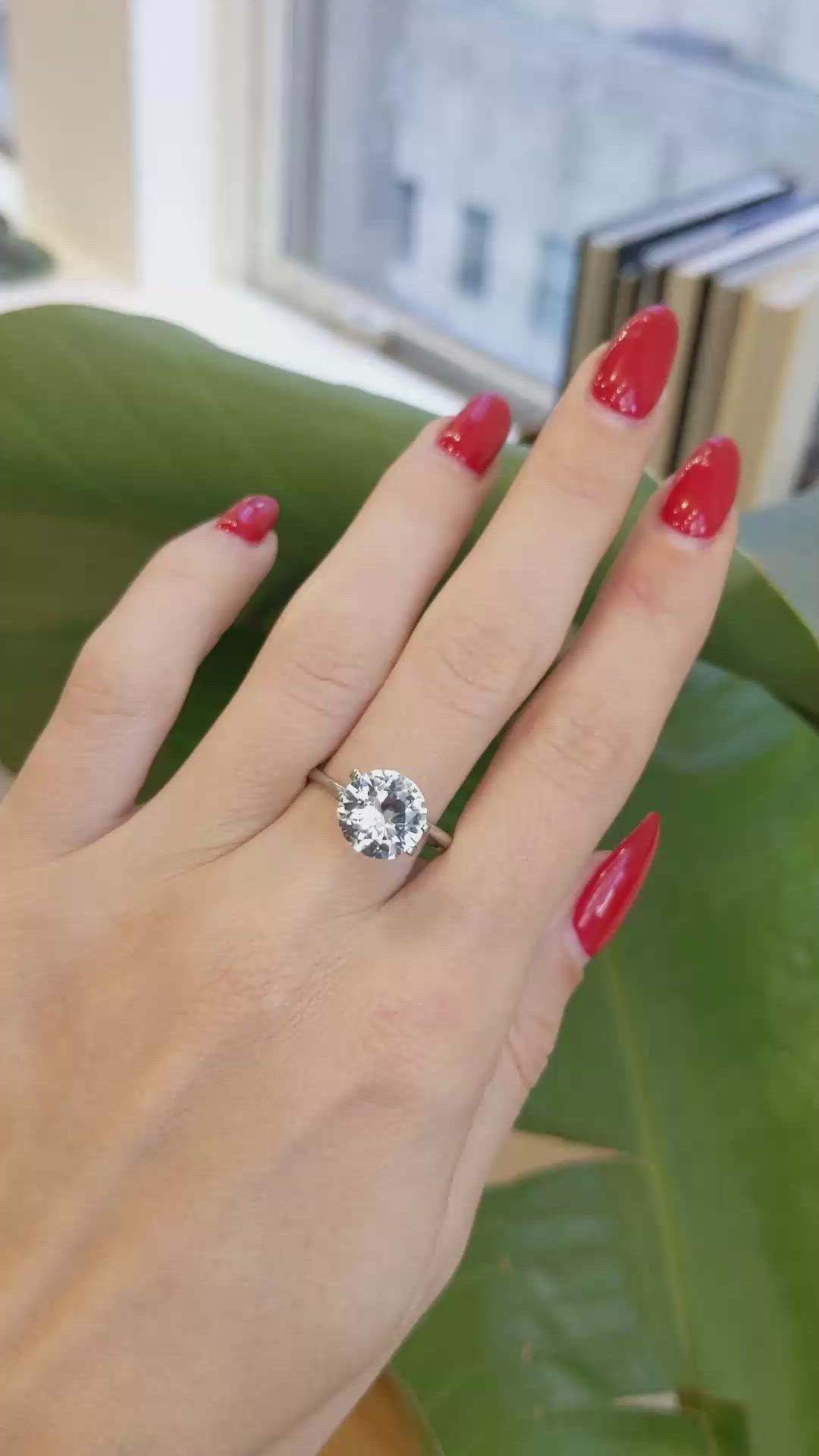 3.75 Ct. White Sapphire from Ceylon (Sri Lanka) Size Video
