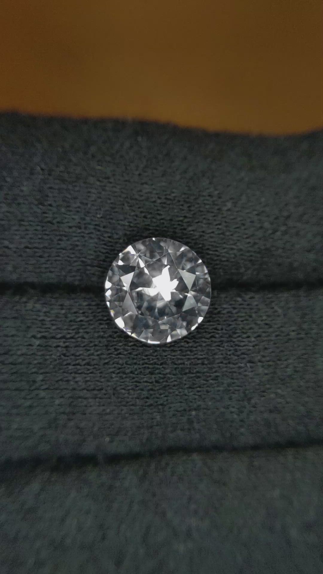 3.75 Ct. White Sapphire from Ceylon (Sri Lanka) Size Video