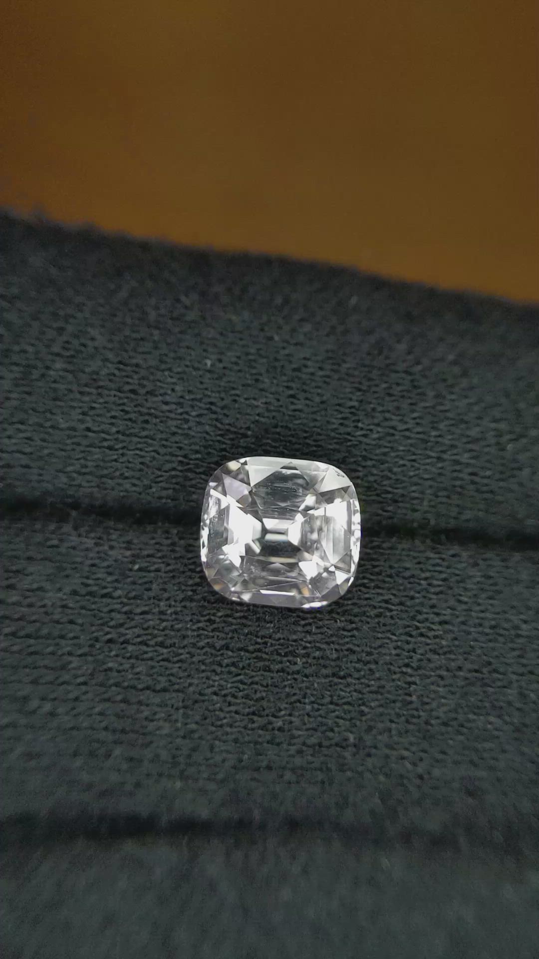 3.01 Ct. White Sapphire from Ceylon (Sri Lanka) Size Video