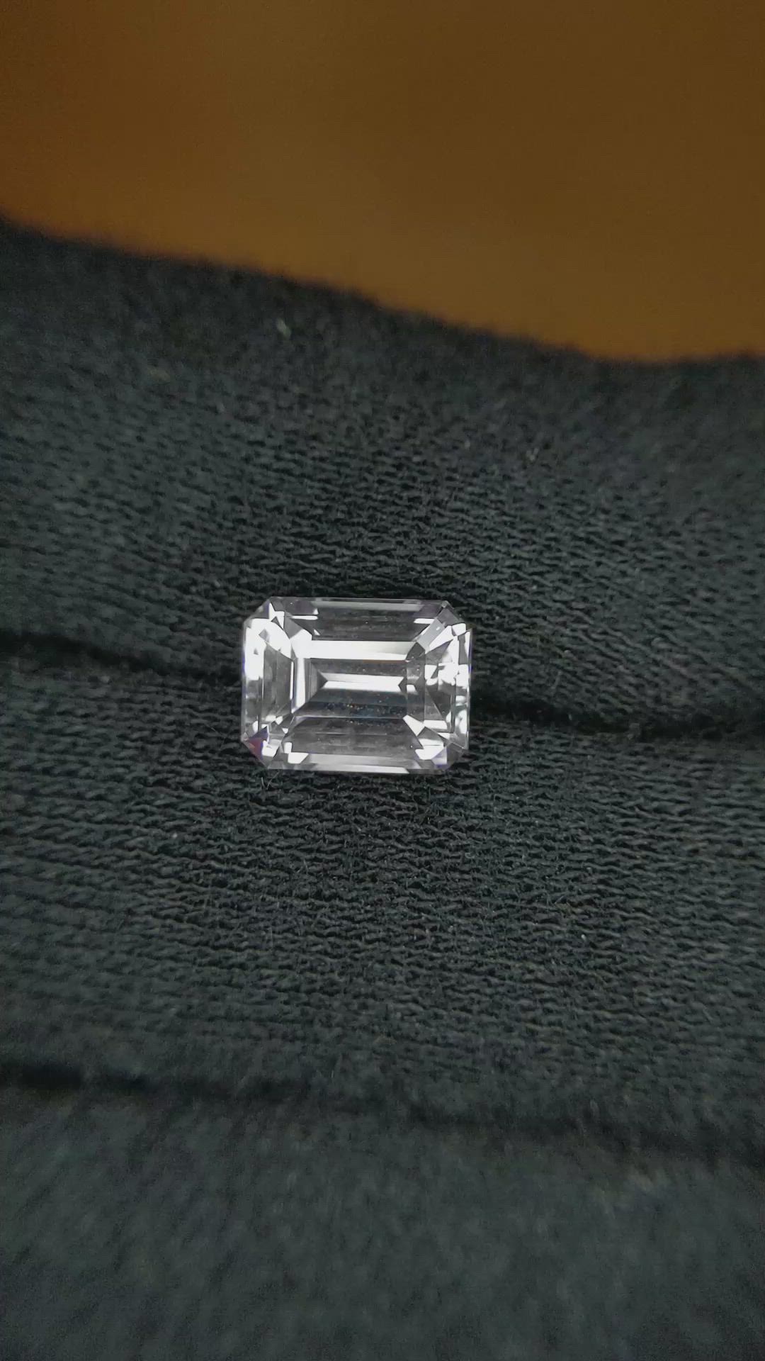 3.10 Ct. White Sapphire from Ceylon (Sri Lanka) Size Video