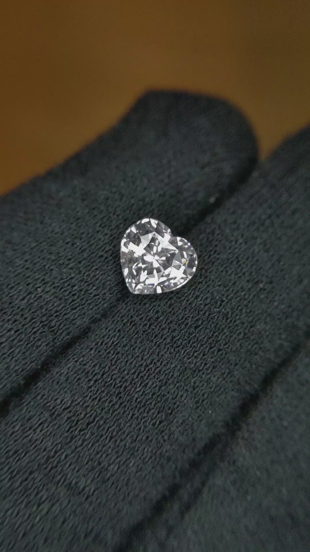 2.14 Ct. White Sapphire from Ceylon (Sri Lanka) Size Video