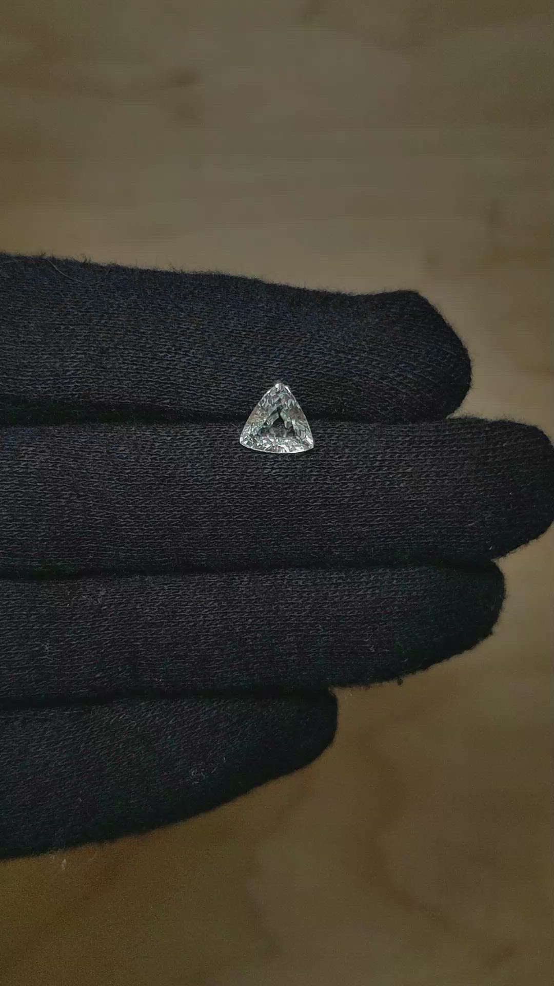 1.32 Ct. White Sapphire from Ceylon (Sri Lanka) Size Video