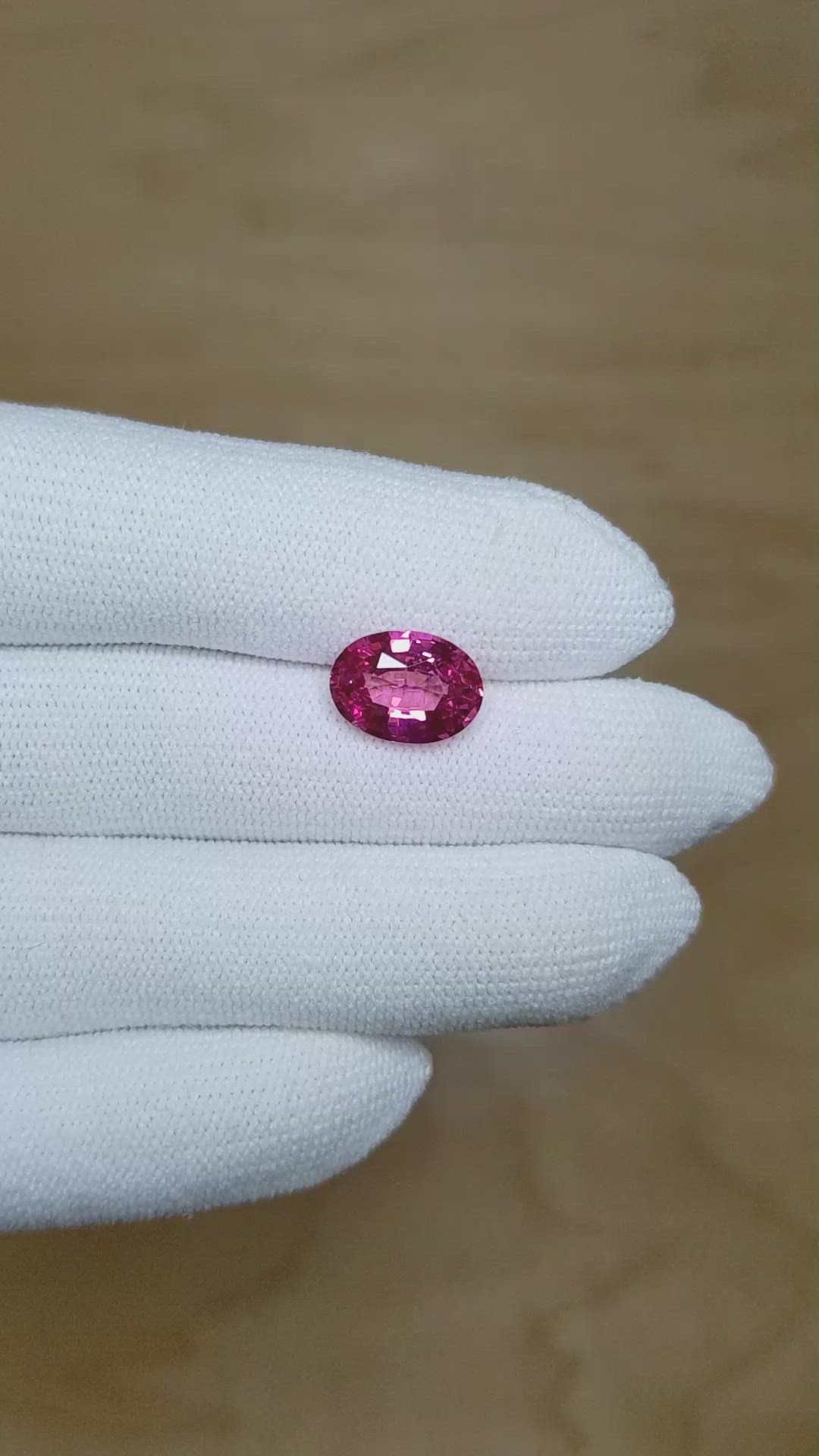 3.87 Ct. Pink Sapphire from Madagascar Size Video