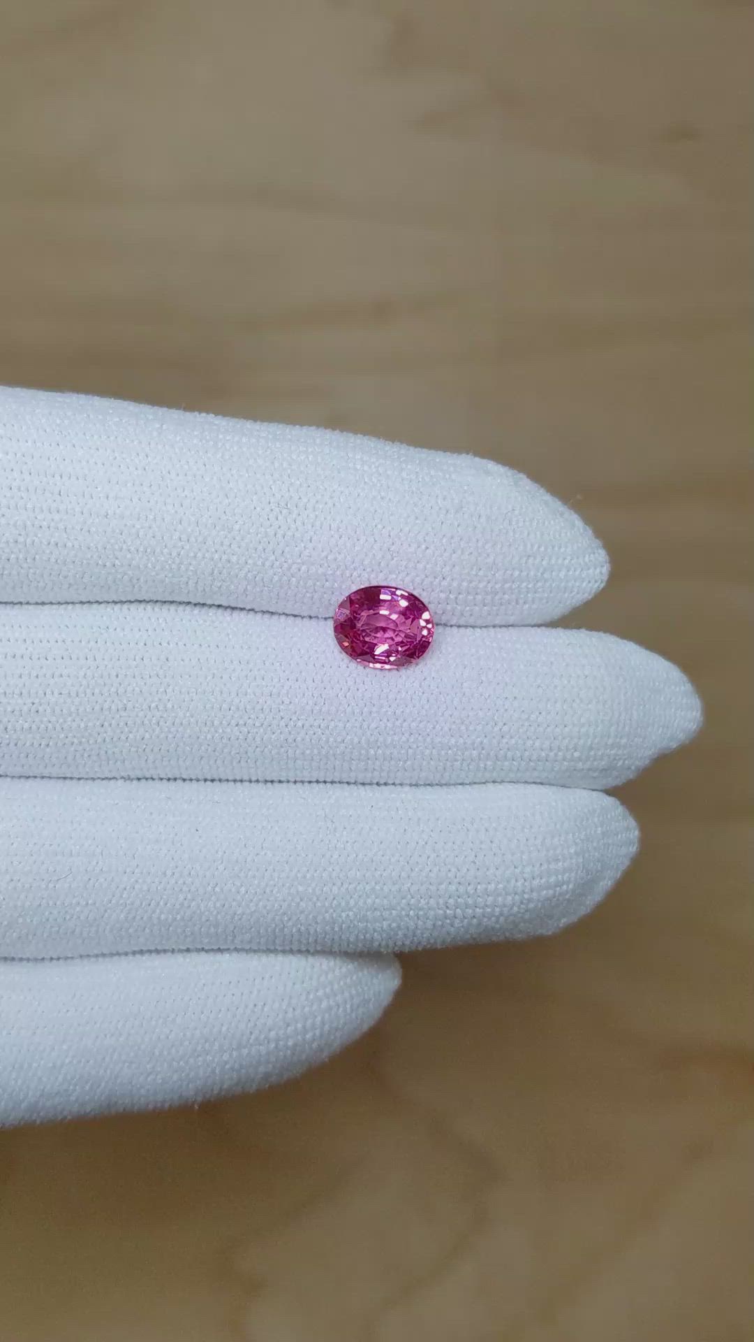 2.10 Ct. Pink Sapphire from Ceylon (Sri Lanka) Size Video