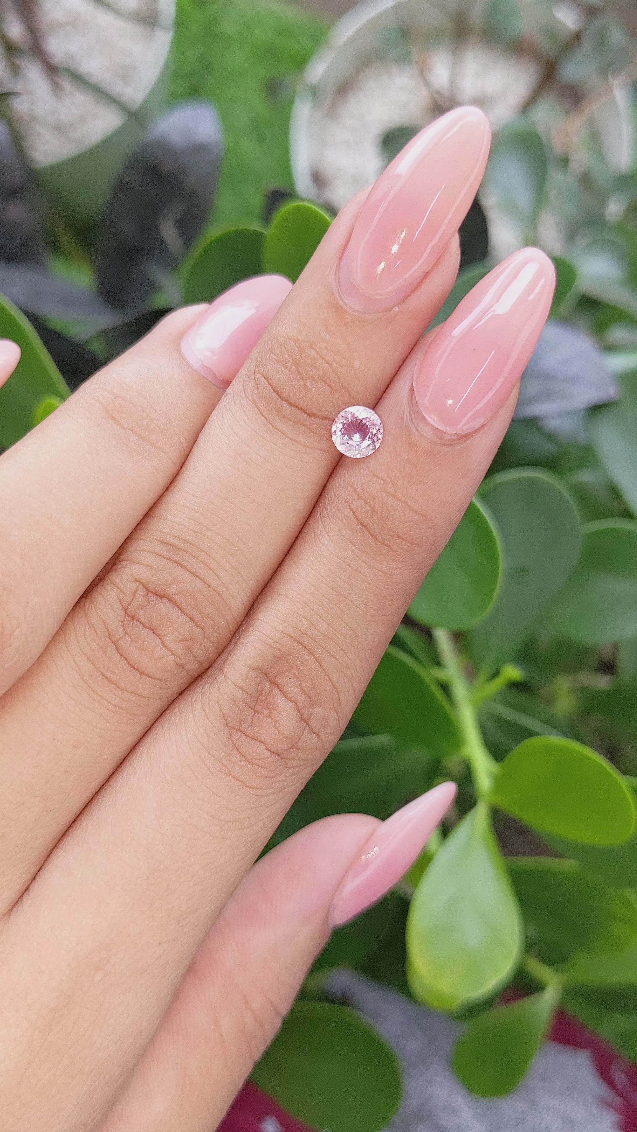 0.60 Ct. Pink Sapphire from Ceylon (Sri Lanka) Size Video