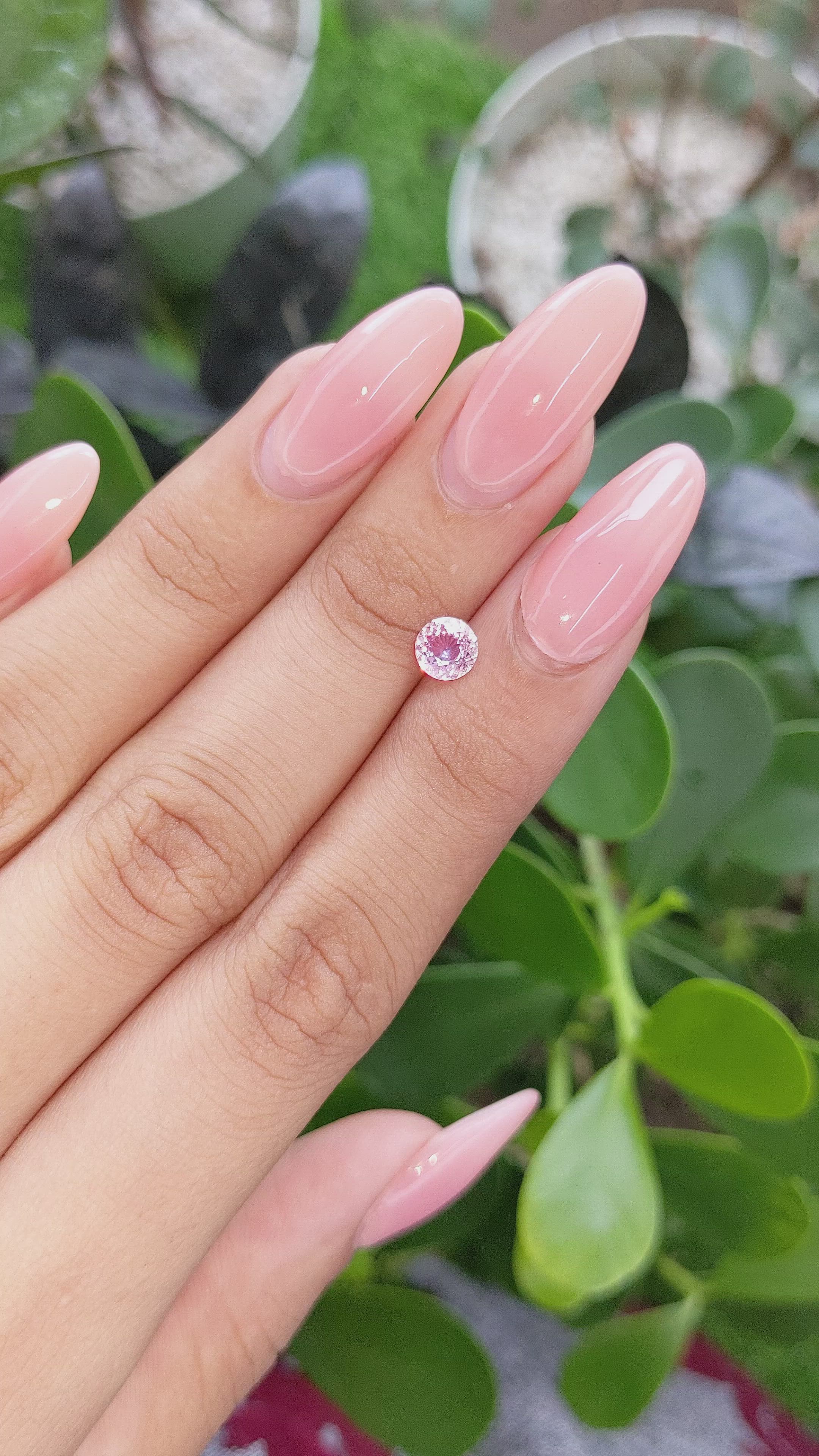 0.60 Ct. Pink Sapphire from Ceylon (Sri Lanka) Size Video
