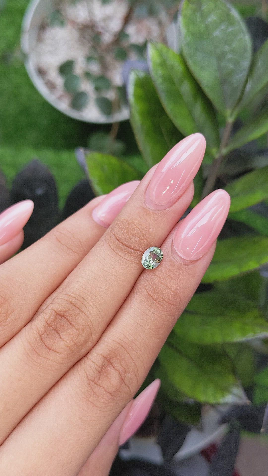 1.00 Ct. Green Sapphire from Madagascar Size Video