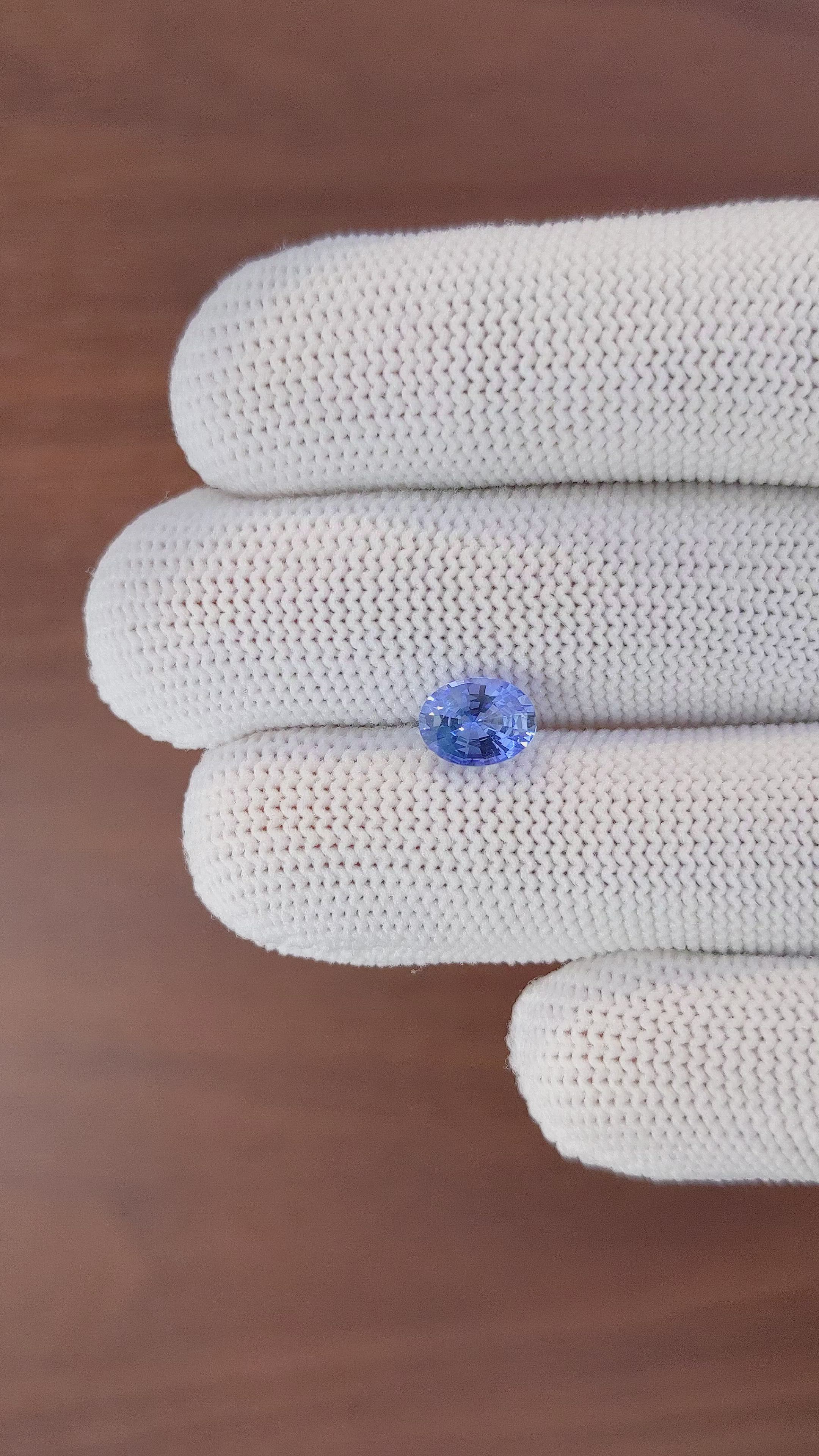 1.62 Ct. Blue Sapphire from Ceylon (Sri Lanka) Size Video