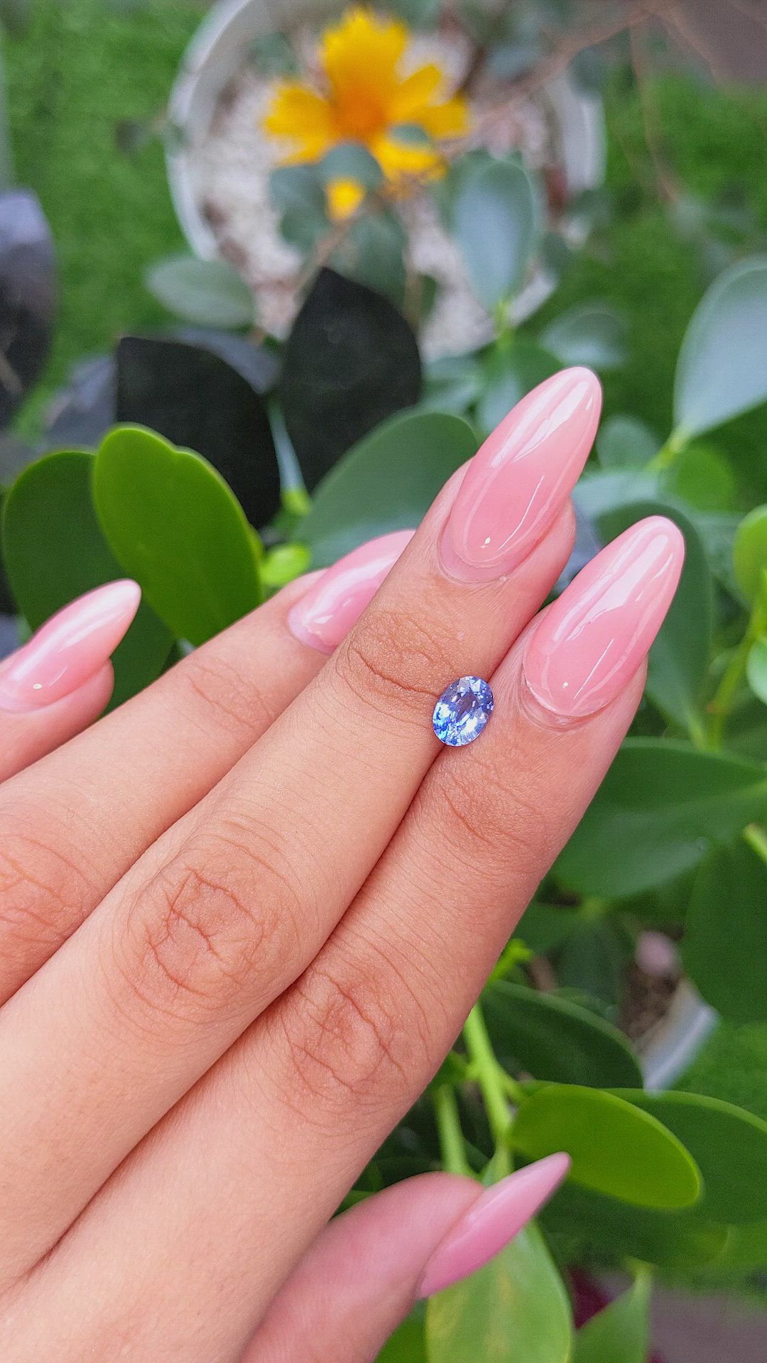 1.02 Ct. Blue Sapphire from Ceylon (Sri Lanka) Size Video