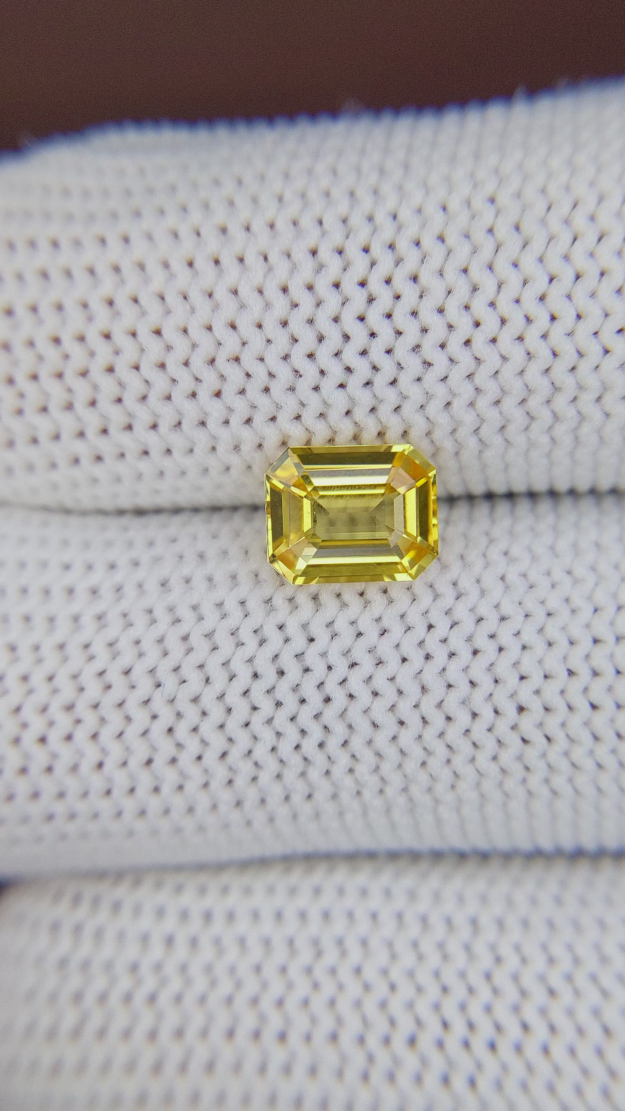 1.88 Ct. Yellow Sapphire from Ceylon (Sri Lanka) Size Video