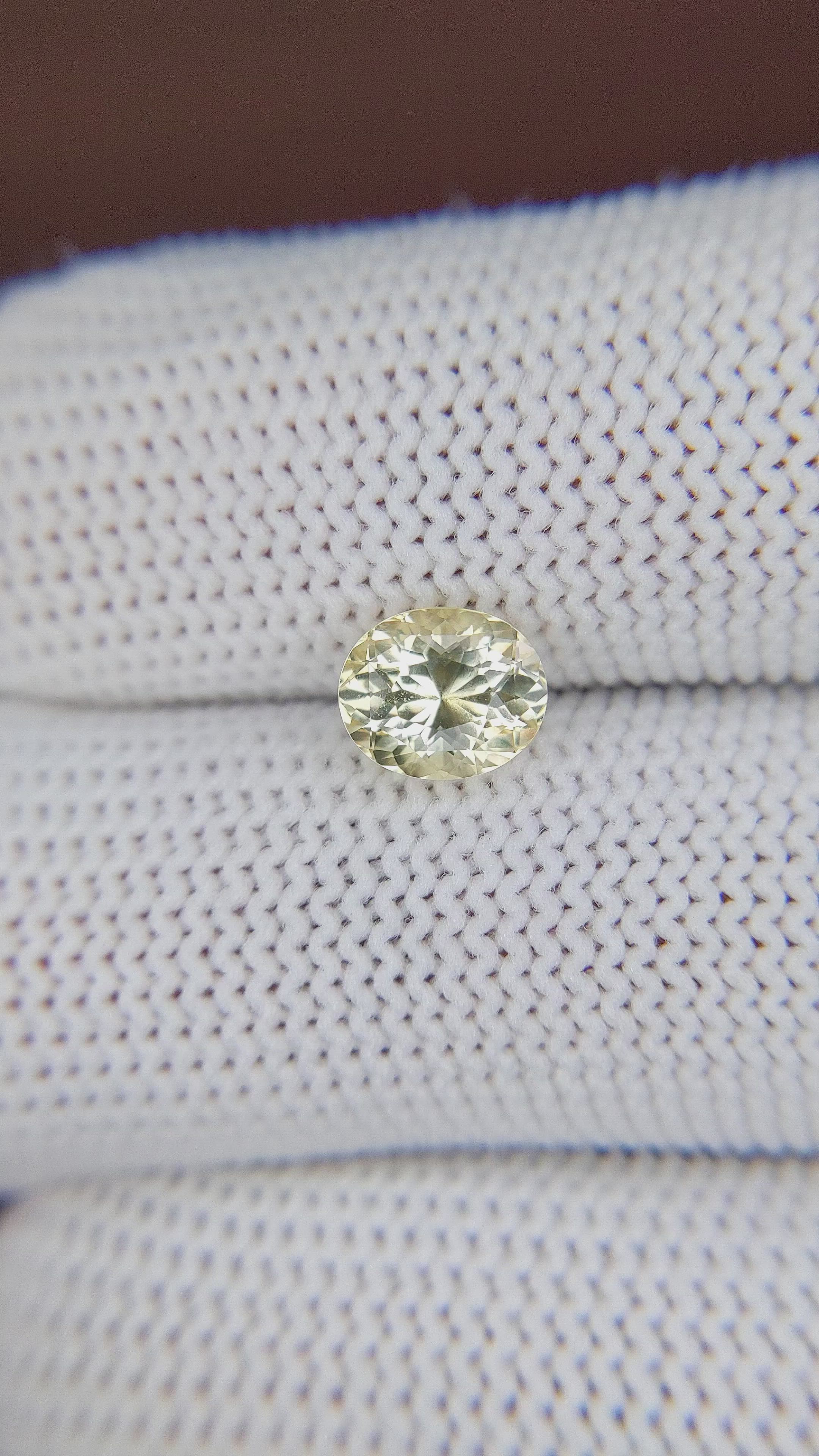 1.67 Ct. Yellow Sapphire from Ceylon (Sri Lanka) Size Video