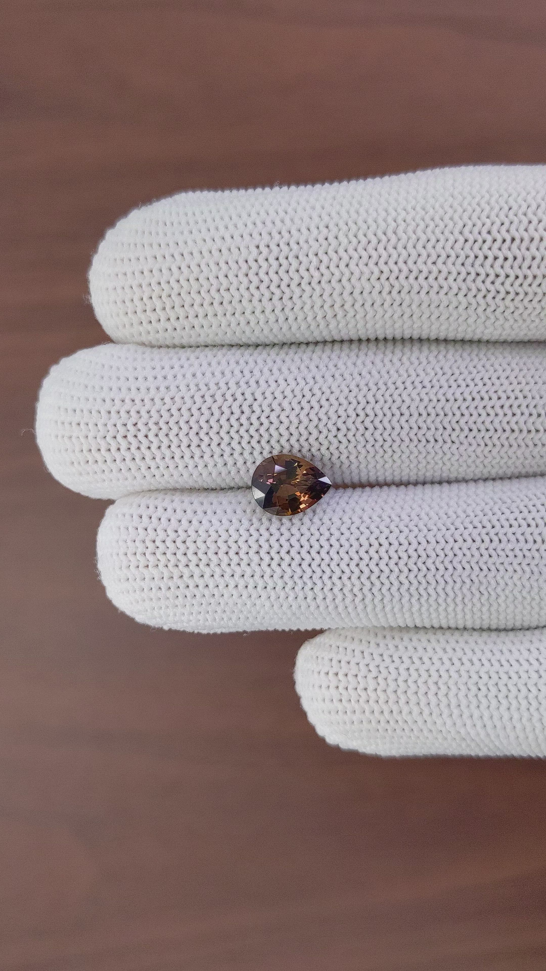 2.05 Ct. Greenish Brown Sapphire from Ceylon (Sri Lanka) Size Video