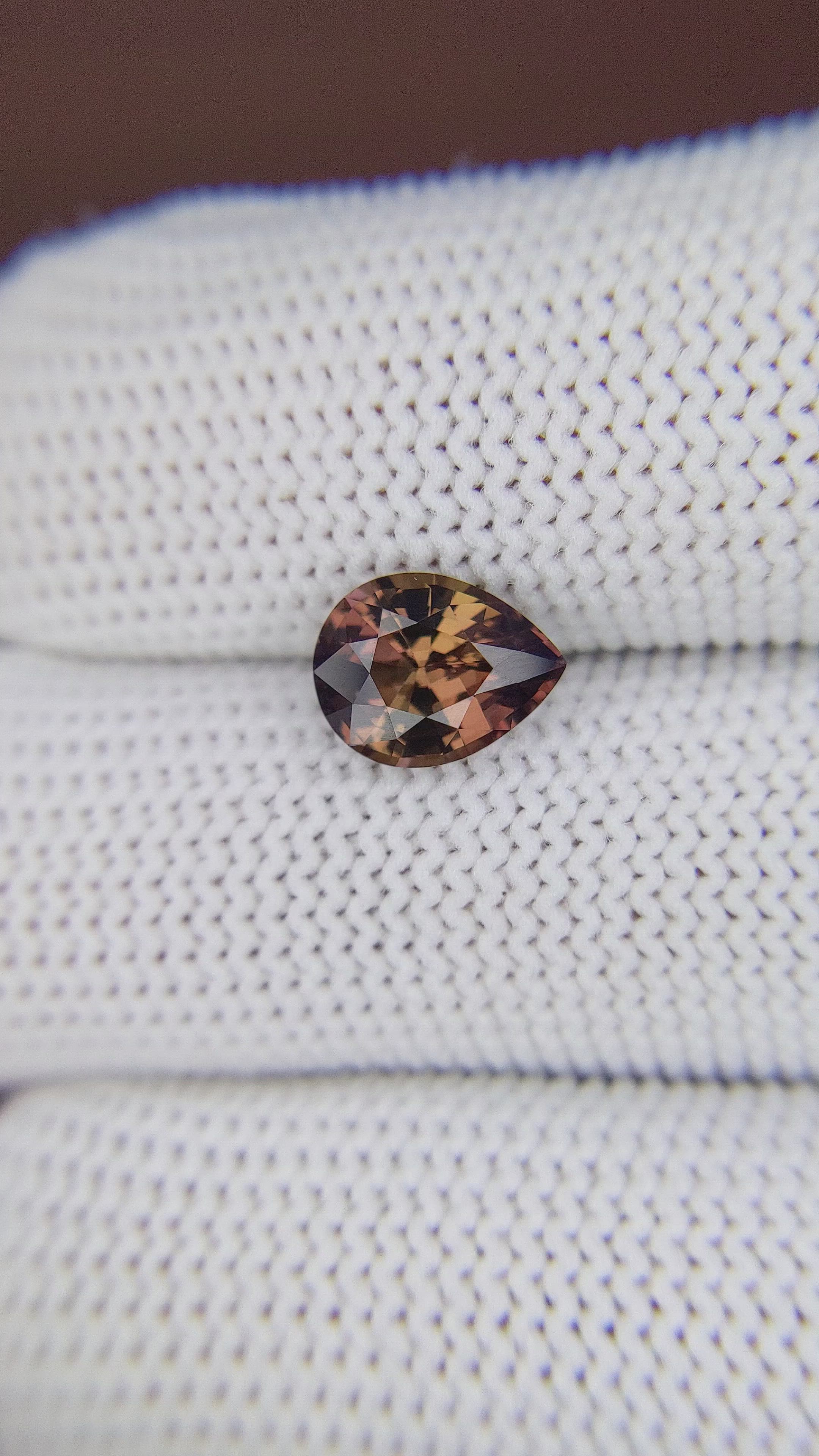2.05 Ct. Greenish Brown Sapphire from Ceylon (Sri Lanka) Size Video