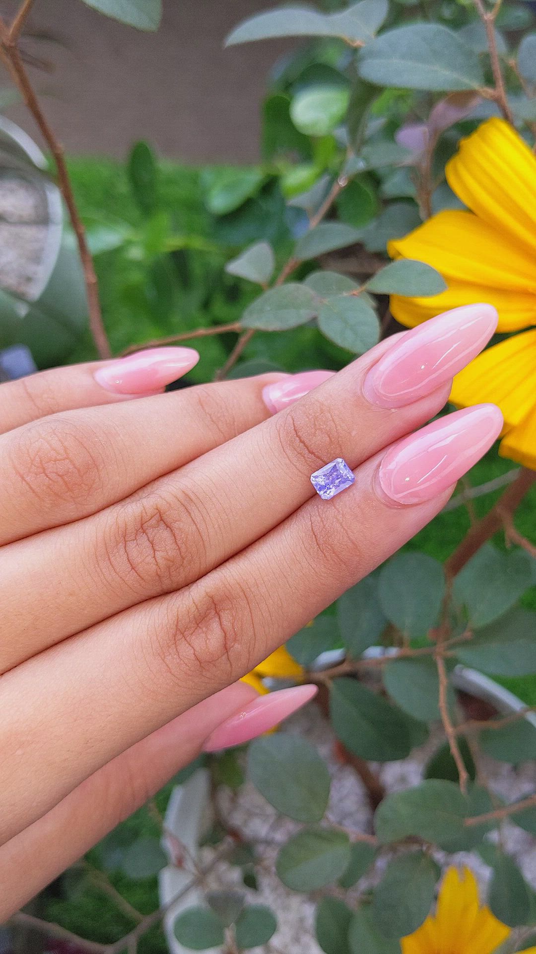 1.16 Ct. Violet Sapphire from Ceylon (Sri Lanka) Size Video