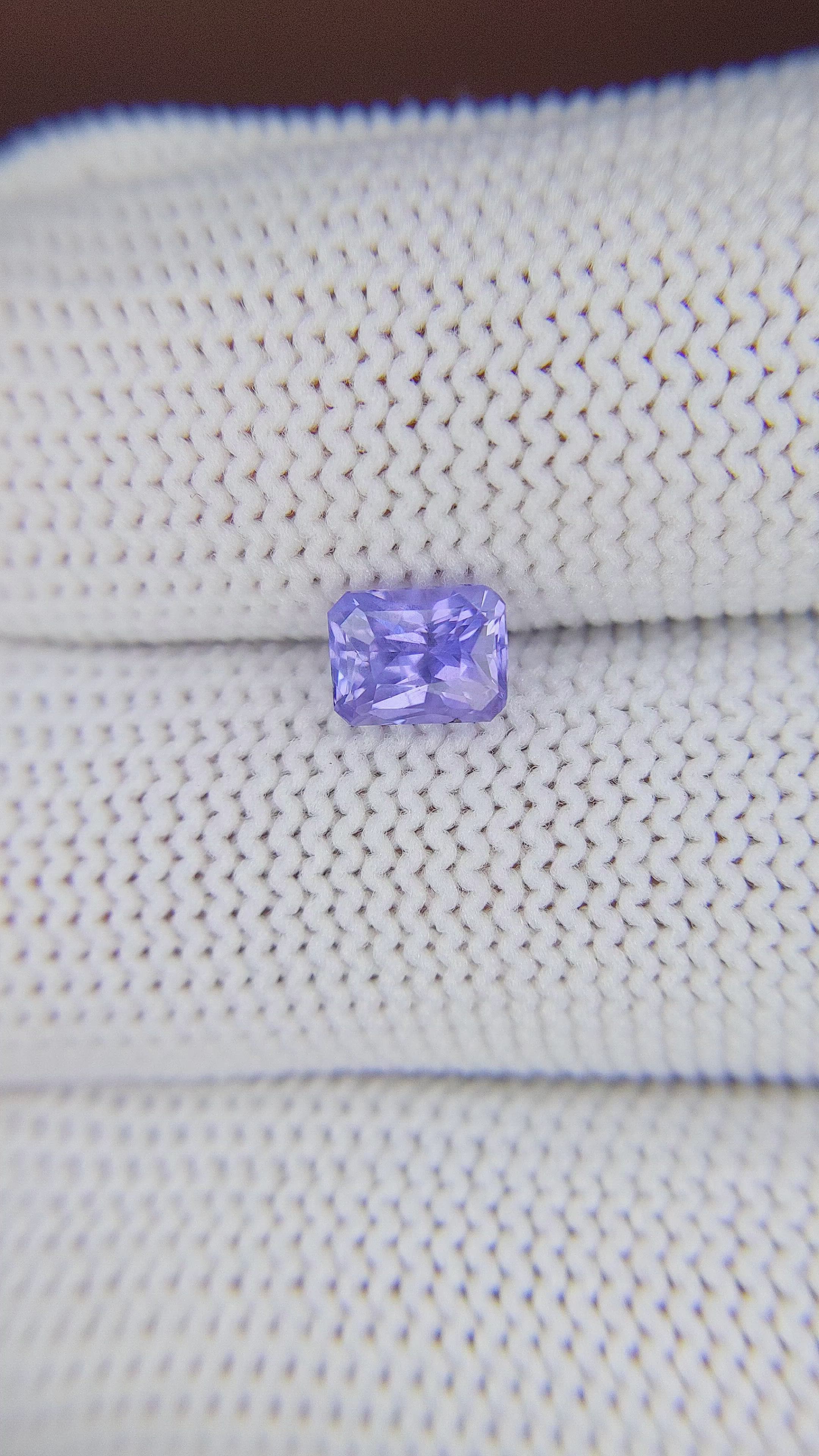 1.16 Ct. Violet Sapphire from Ceylon (Sri Lanka) Size Video