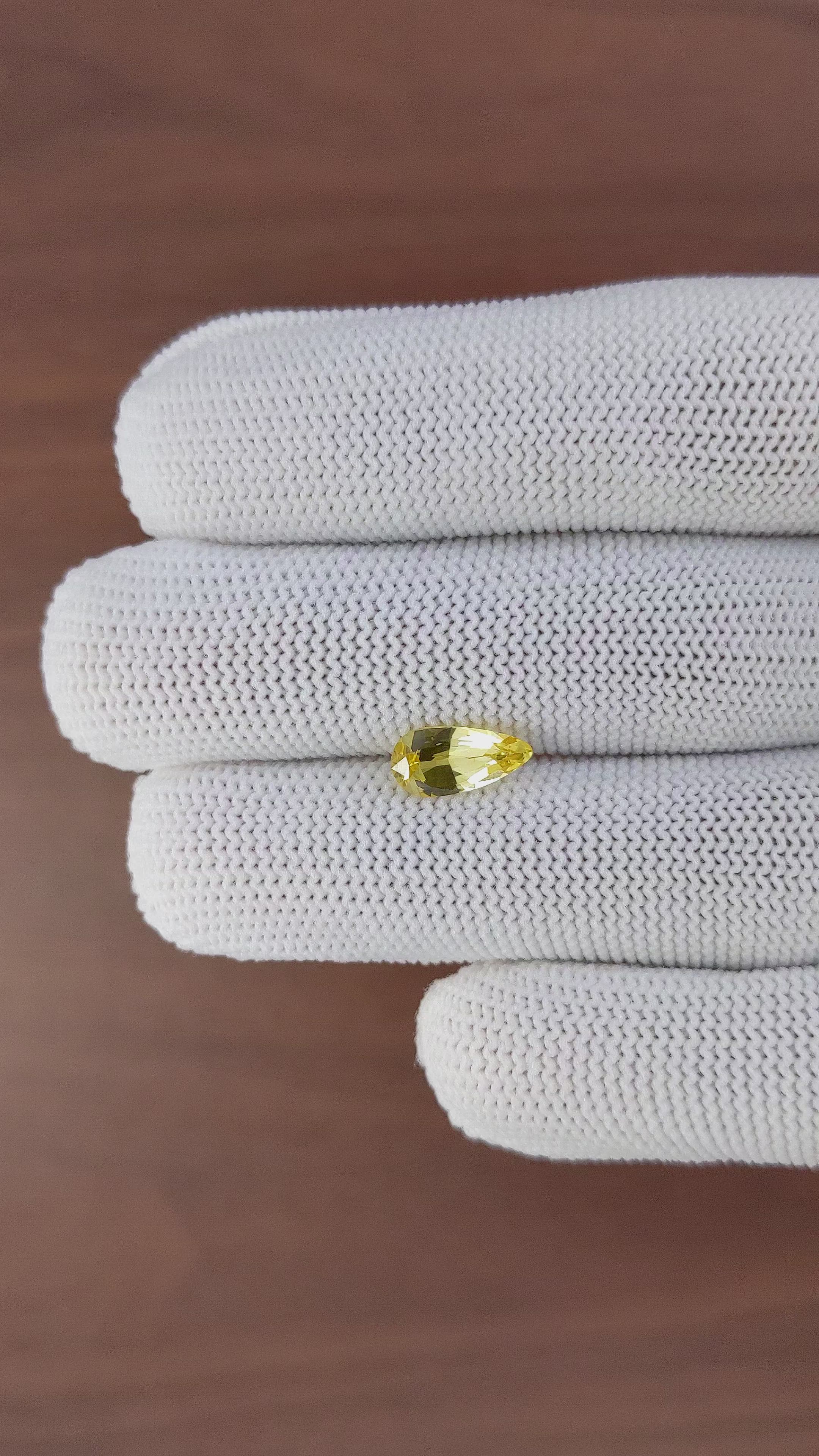 1.48 Ct. Yellow Sapphire from Ceylon (Sri Lanka) Size Video