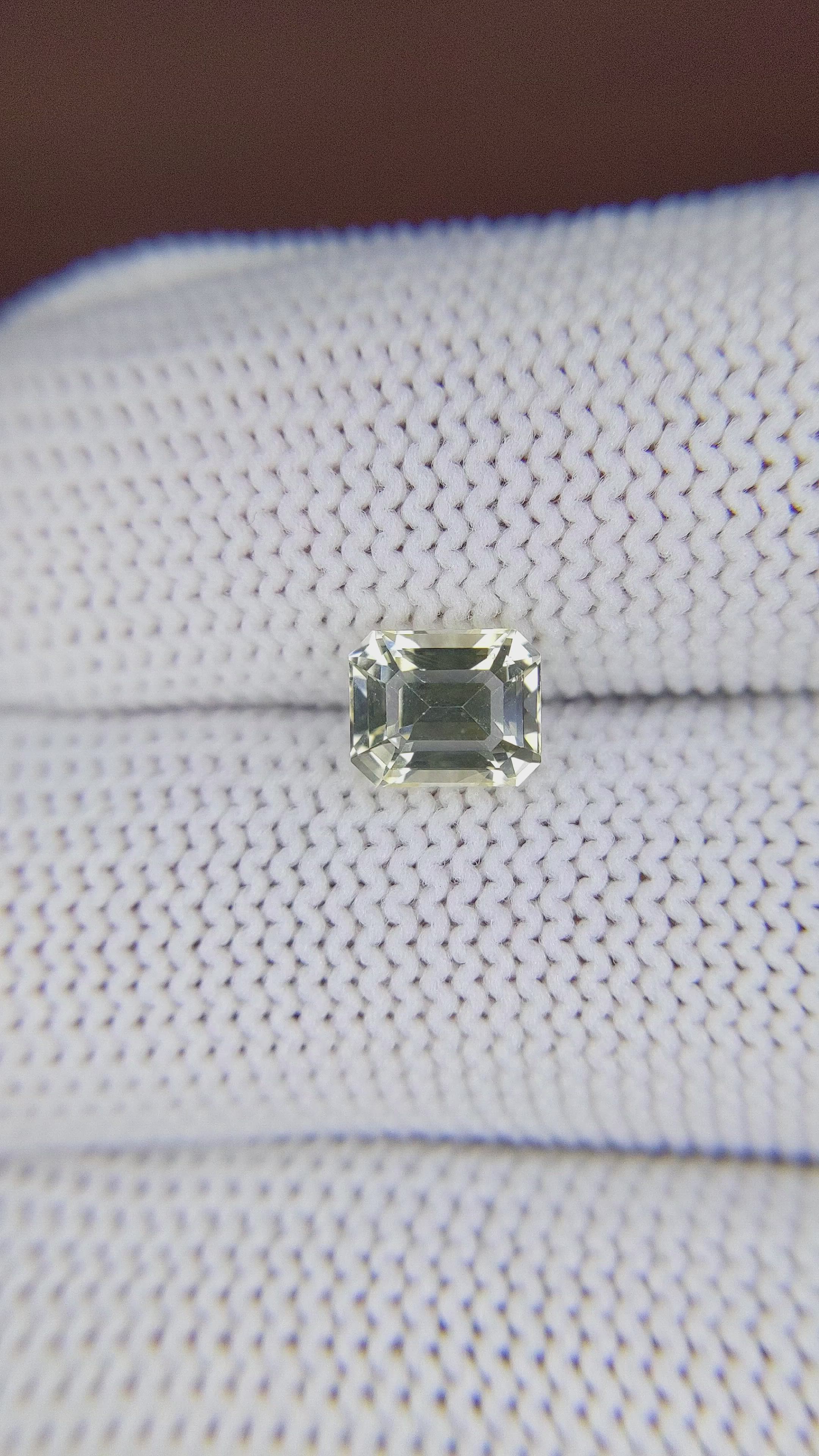 1.62 Ct. Yellow Sapphire from Ceylon (Sri Lanka) Size Video