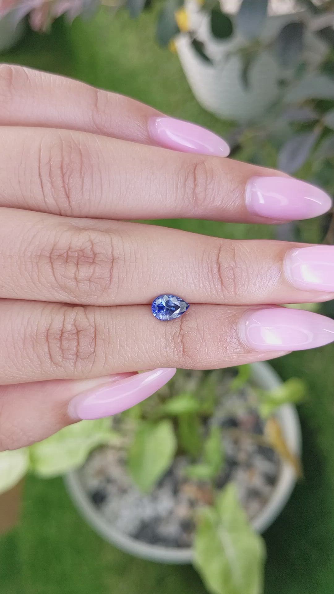 0.97 Ct. Blue Sapphire from Ceylon (Sri Lanka) Size Video