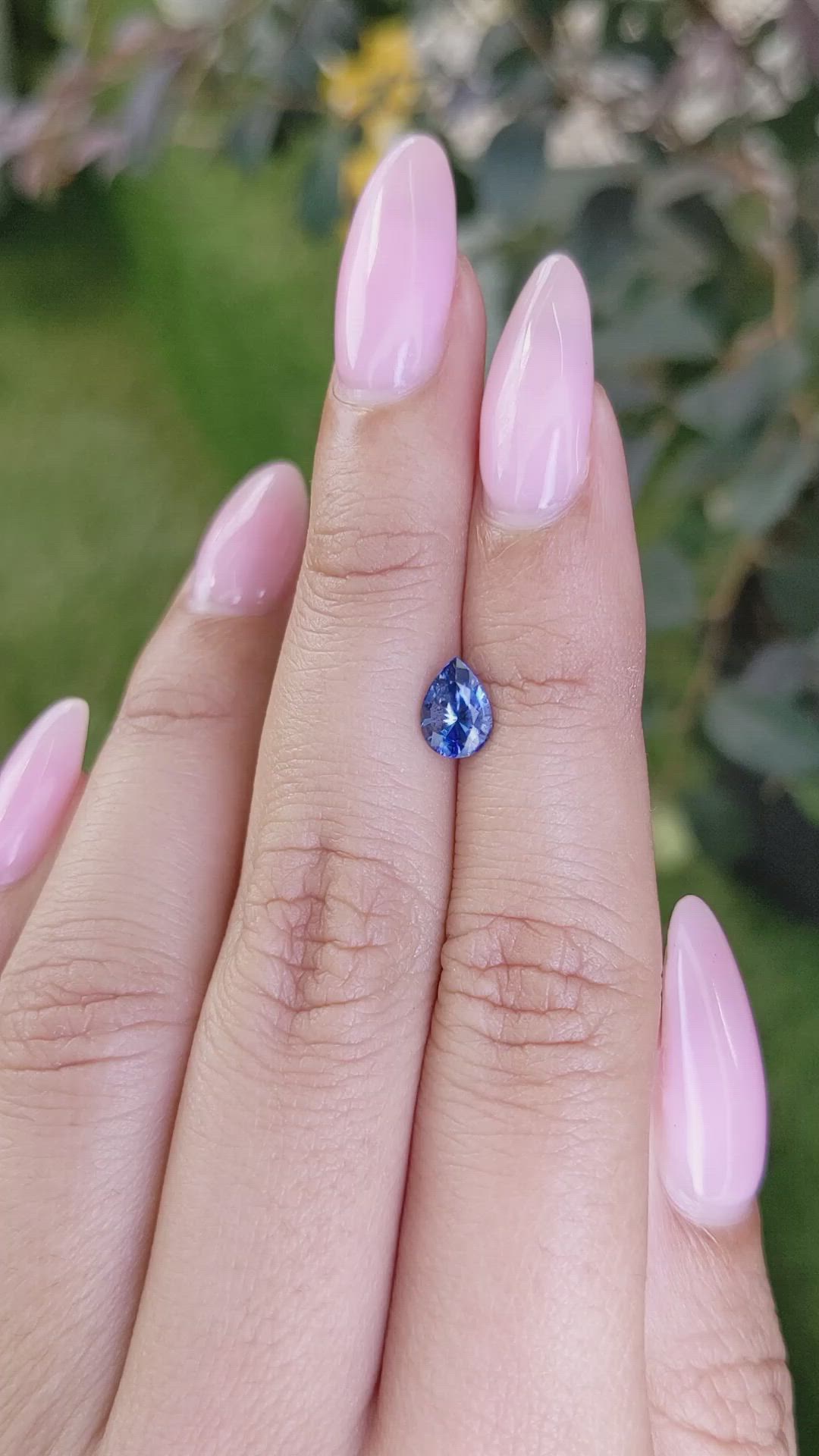 0.97 Ct. Blue Sapphire from Ceylon (Sri Lanka) Size Video