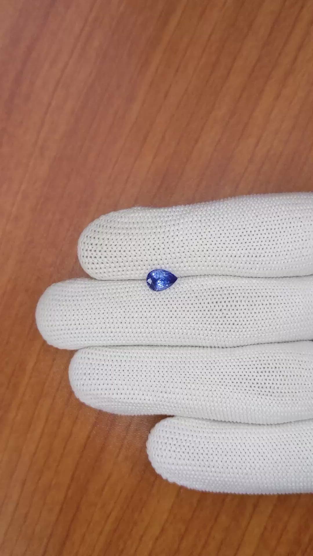 0.97 Ct. Blue Sapphire from Ceylon (Sri Lanka) Size Video