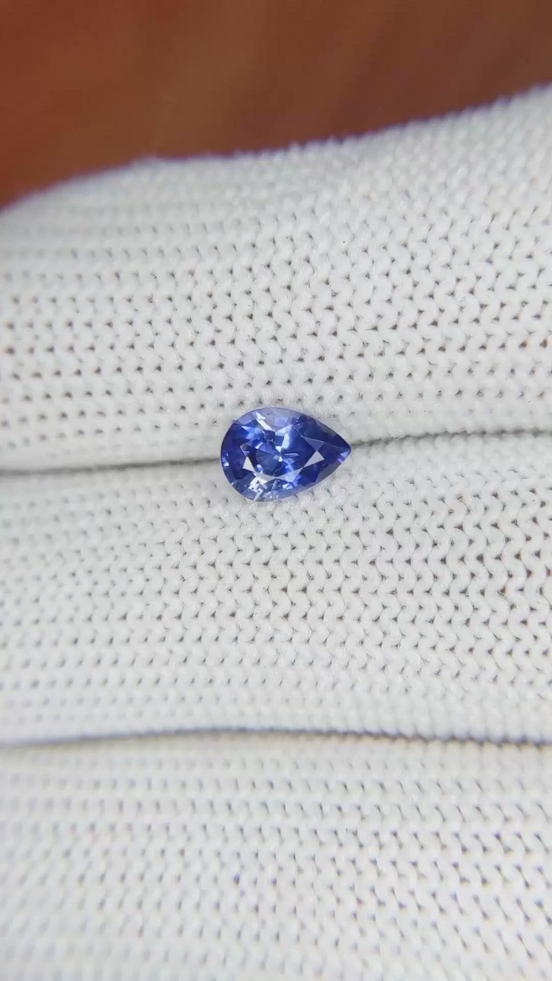 0.87 Ct. Blue Sapphire from Ceylon (Sri Lanka) Size Video