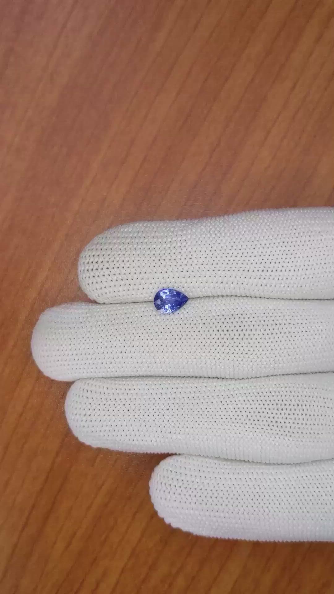 0.87 Ct. Blue Sapphire from Ceylon (Sri Lanka) Size Video