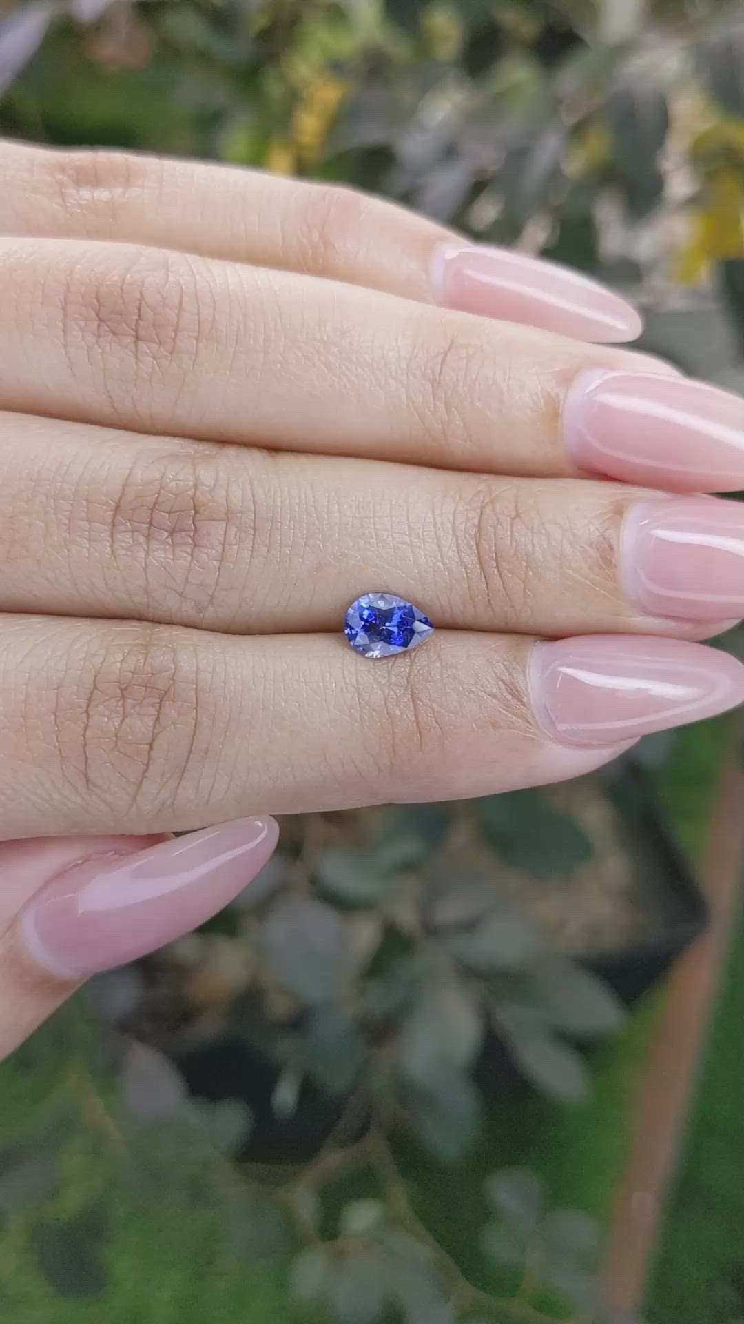 0.87 Ct. Blue Sapphire from Ceylon (Sri Lanka) Size Video