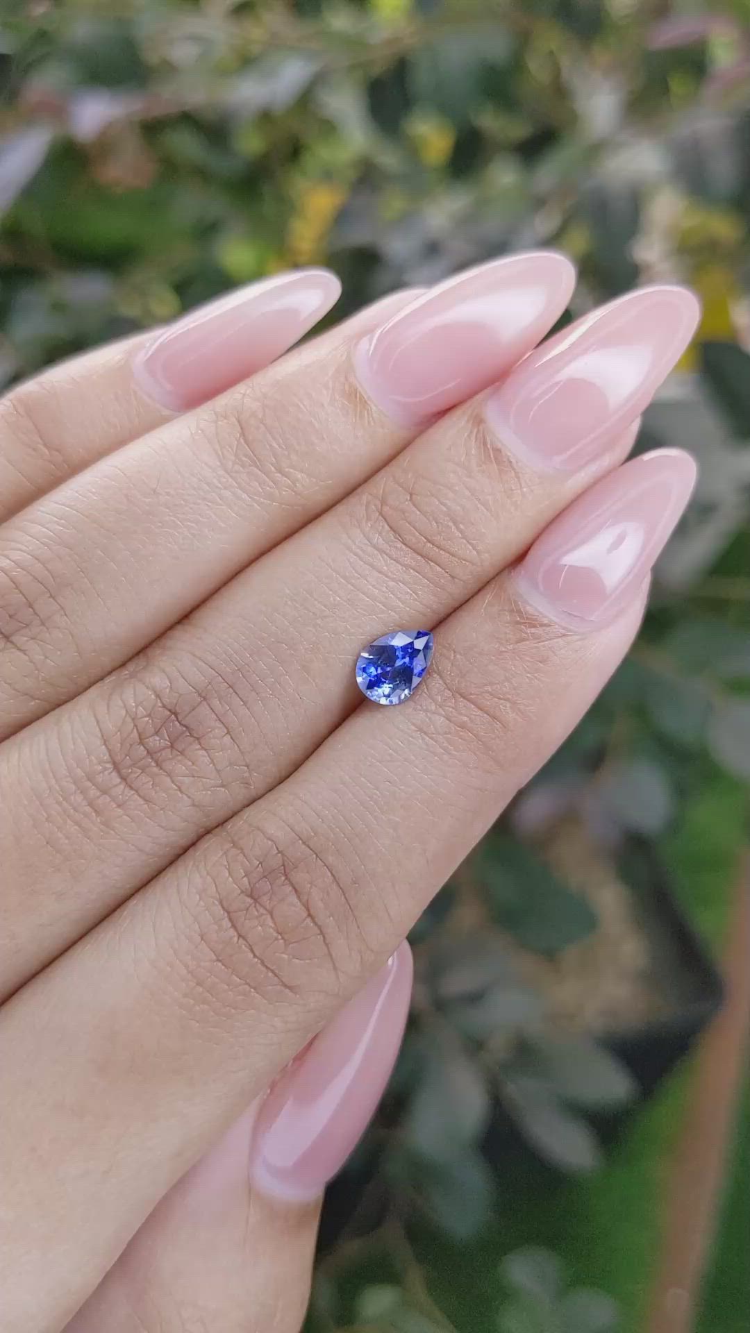 0.87 Ct. Blue Sapphire from Ceylon (Sri Lanka) Size Video