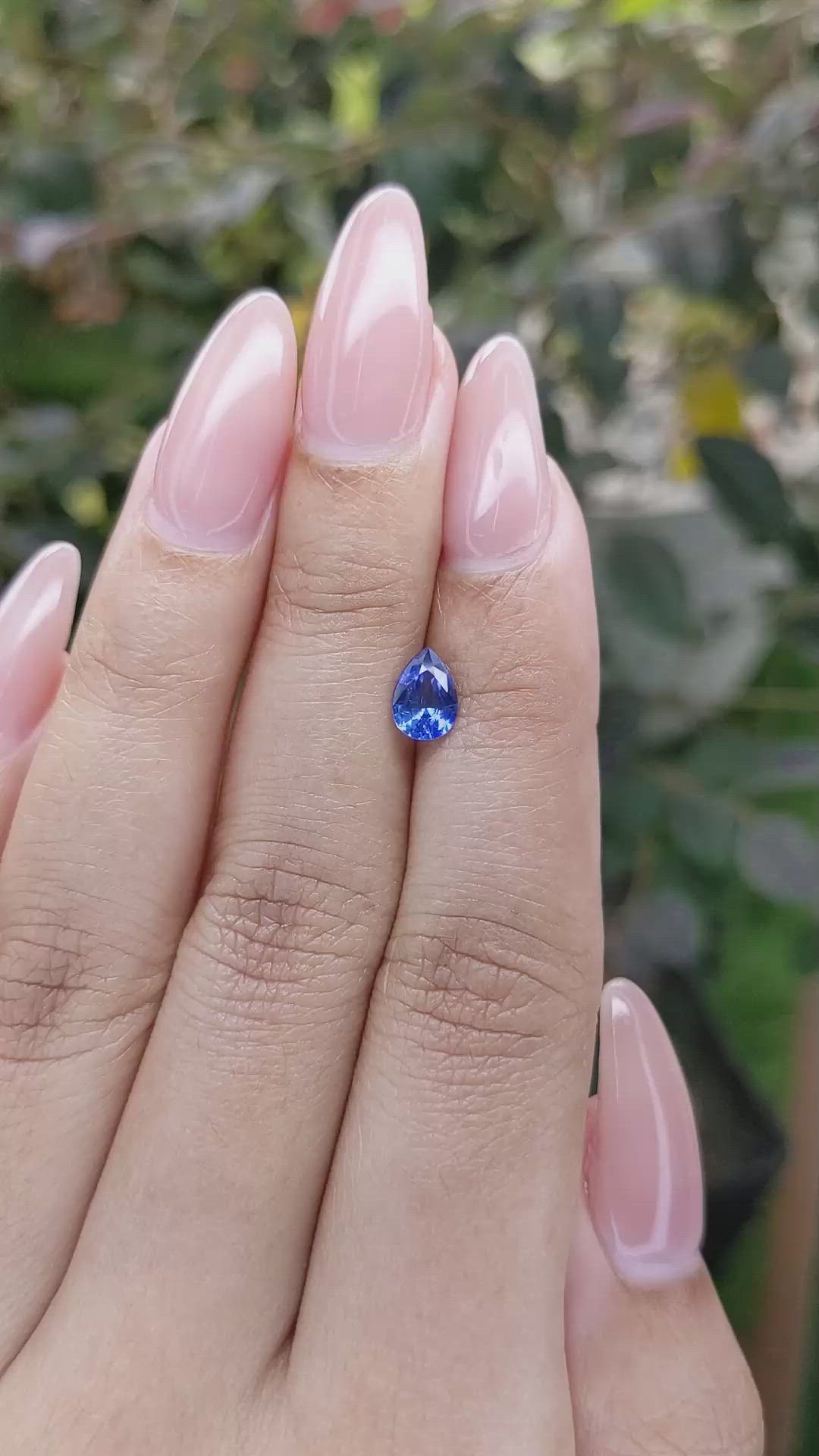 0.72 Ct. Blue Sapphire from Ceylon (Sri Lanka) Size Video