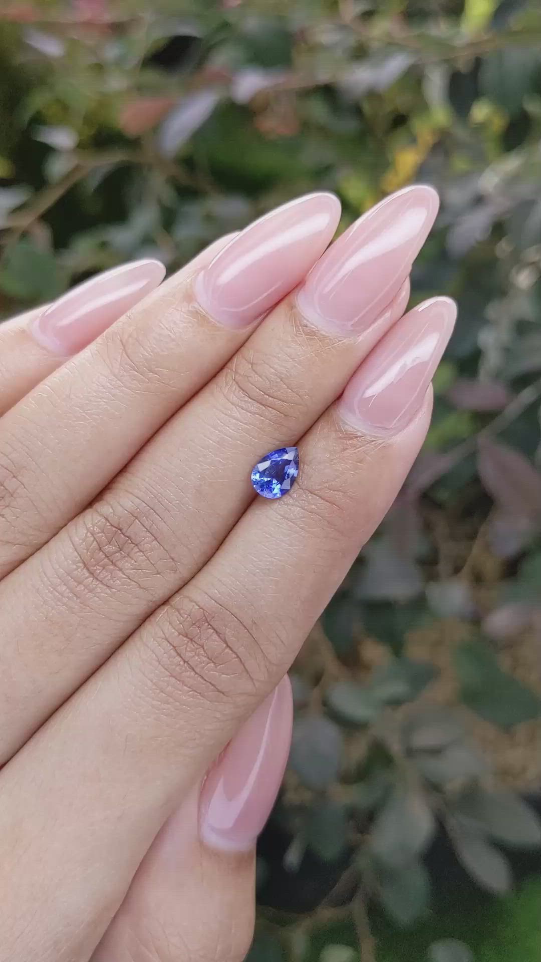 0.72 Ct. Blue Sapphire from Ceylon (Sri Lanka) Size Video