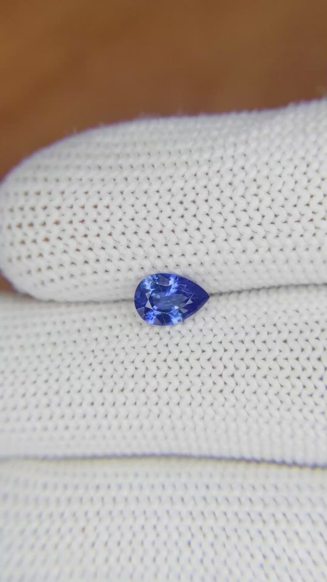 0.72 Ct. Blue Sapphire from Ceylon (Sri Lanka) Size Video