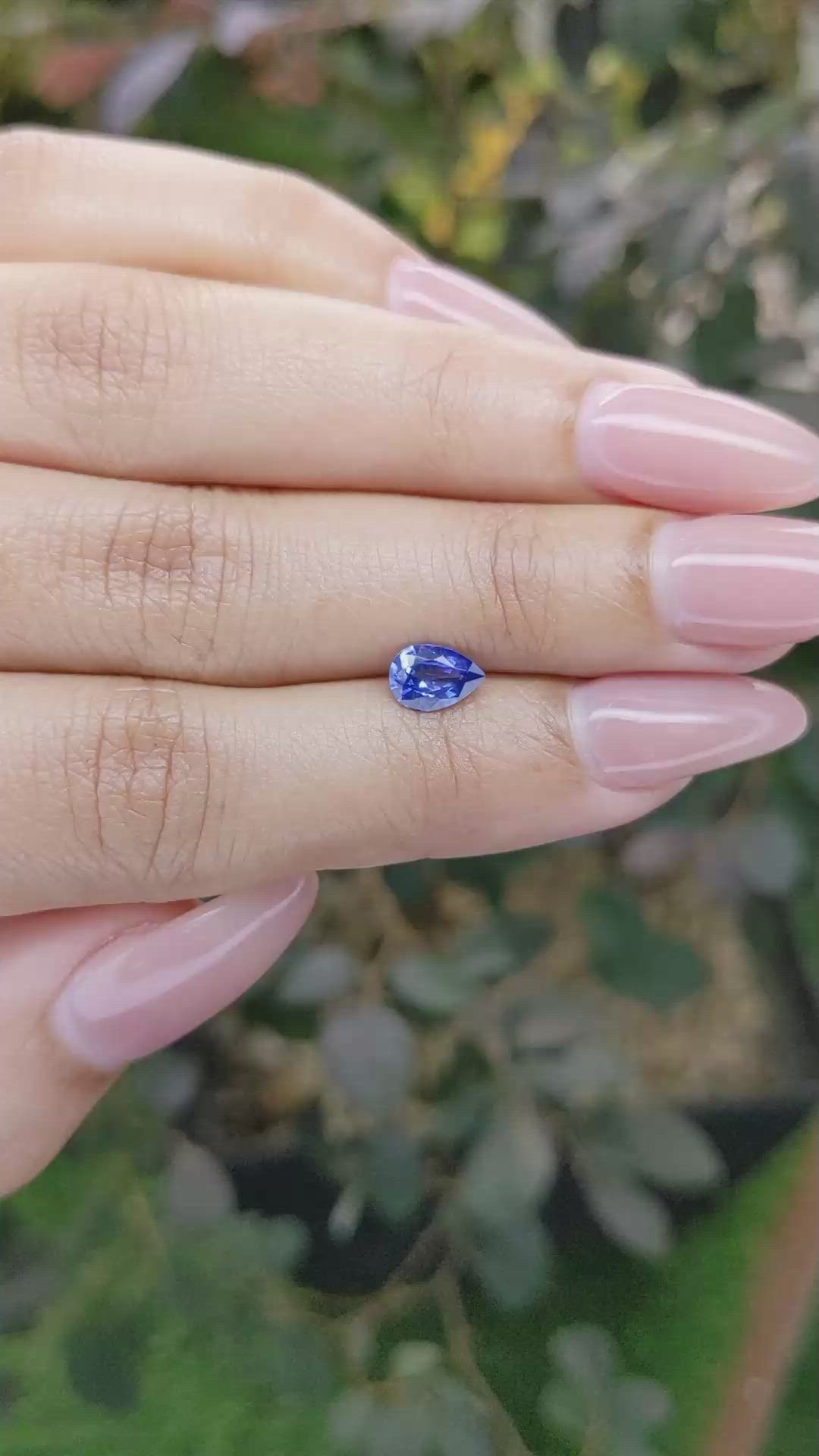 0.72 Ct. Blue Sapphire from Ceylon (Sri Lanka) Size Video