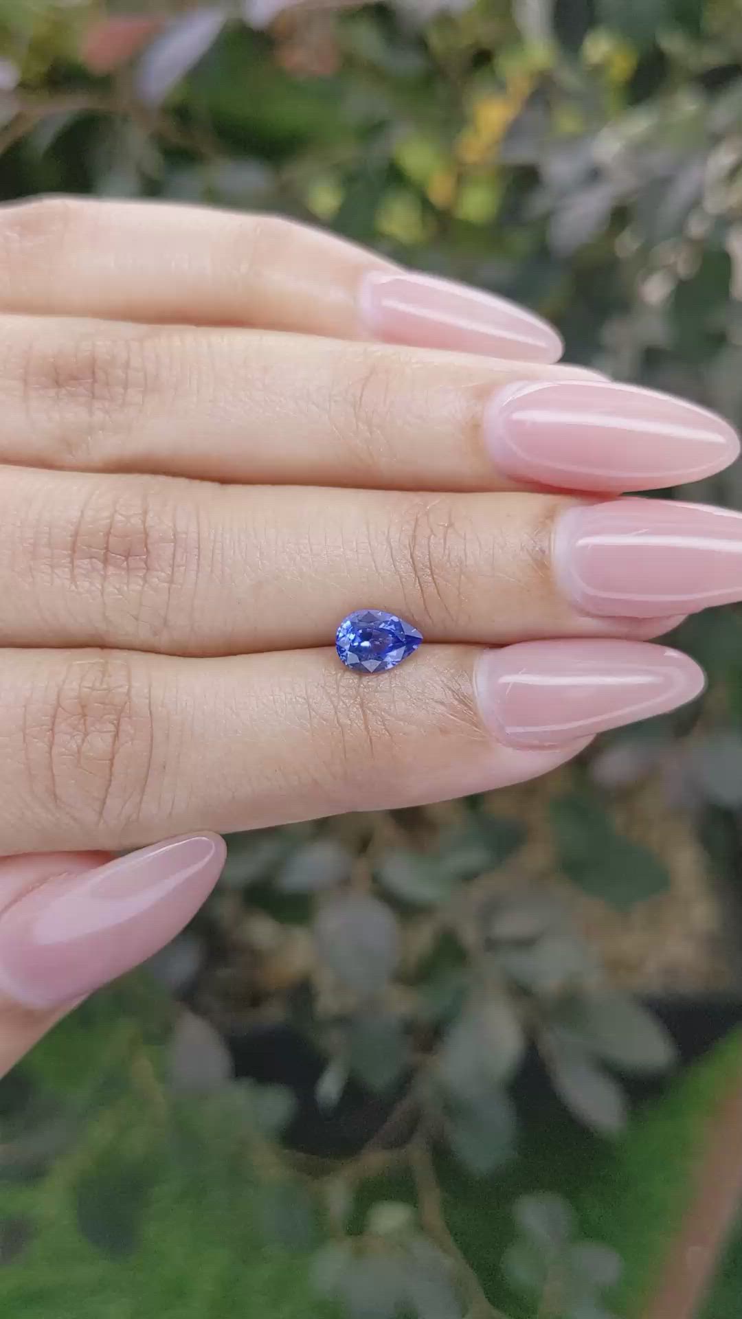 0.94 Ct. Blue Sapphire from Ceylon (Sri Lanka) Size Video