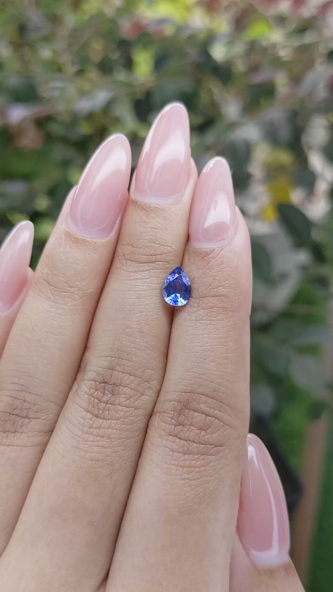 0.94 Ct. Blue Sapphire from Ceylon (Sri Lanka) Size Video