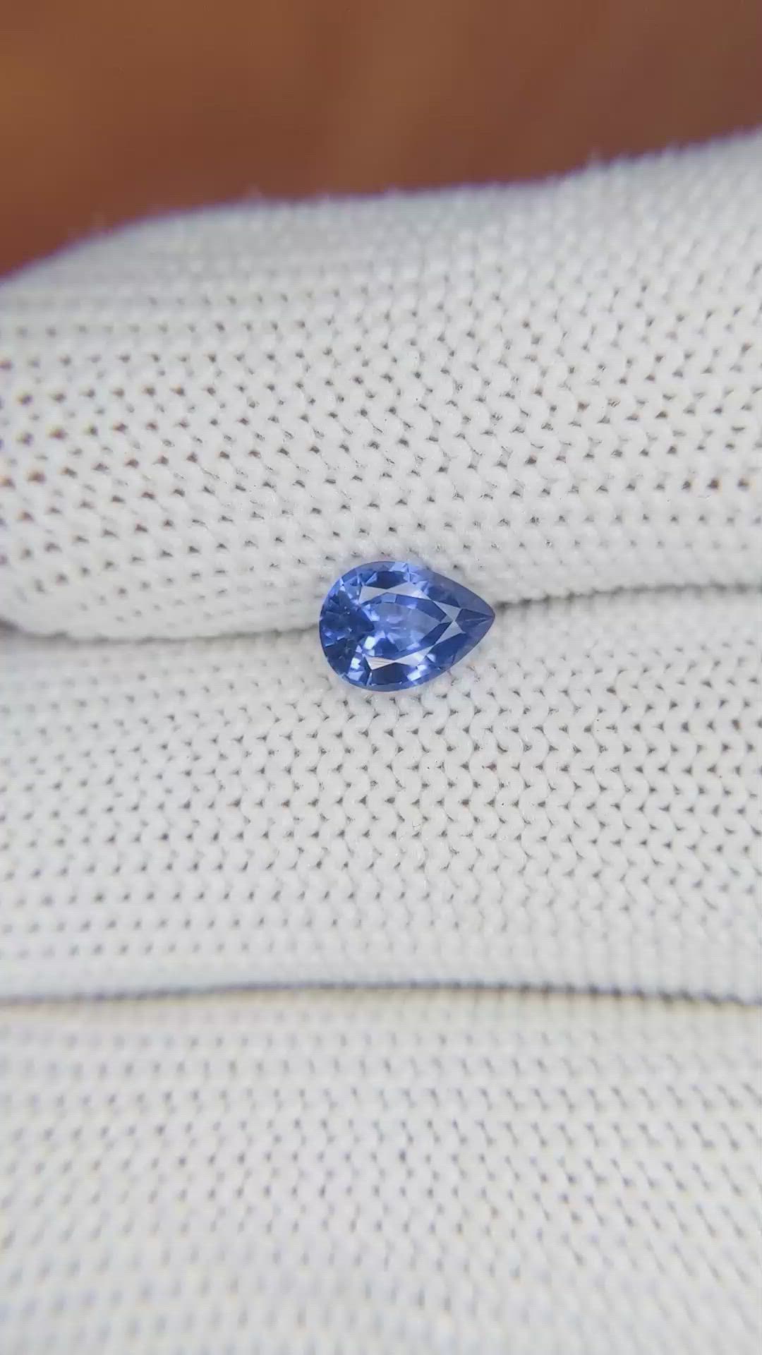0.94 Ct. Blue Sapphire from Ceylon (Sri Lanka) Size Video