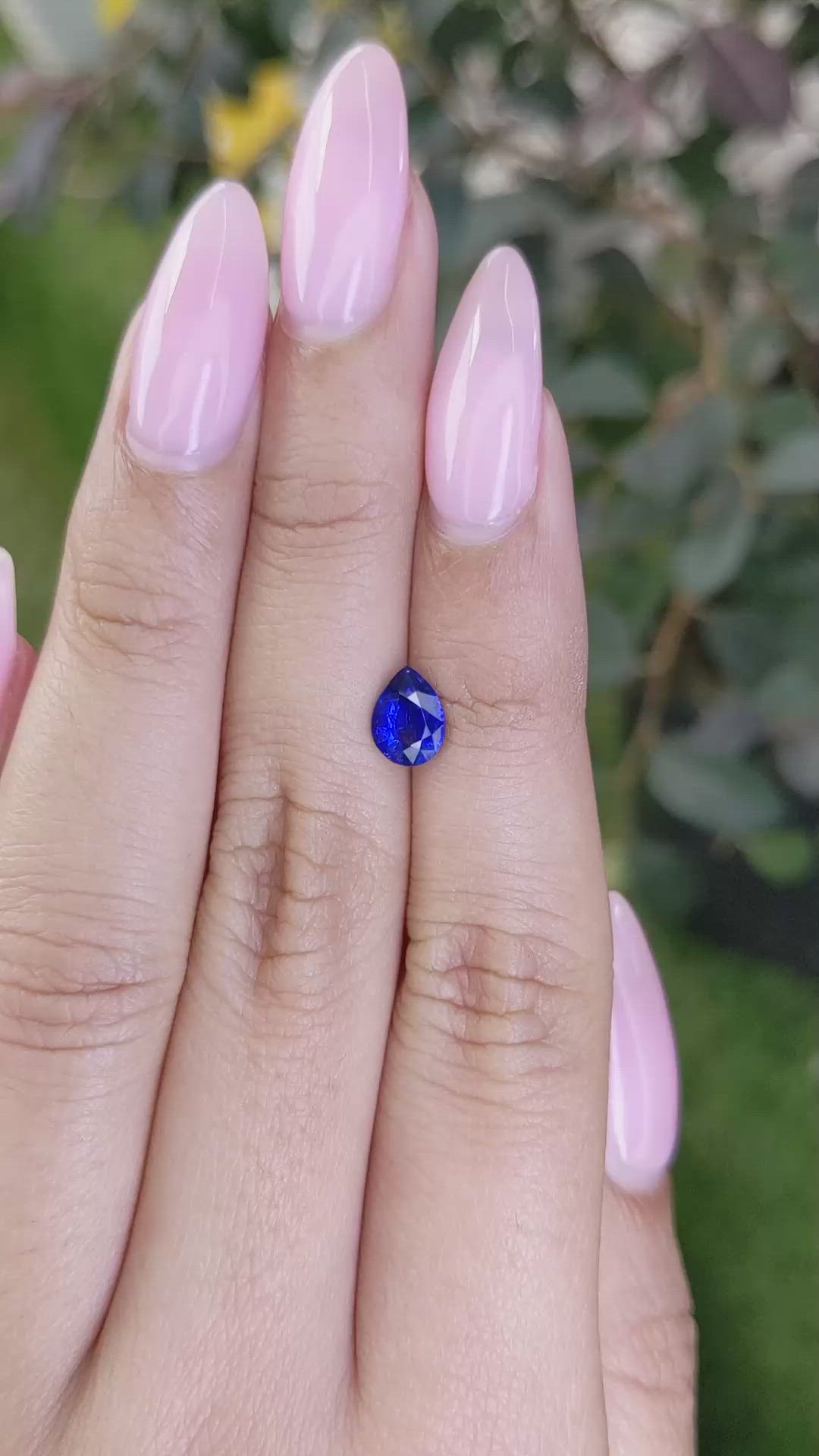 0.89 Ct. Blue Sapphire from Ceylon (Sri Lanka) Size Video