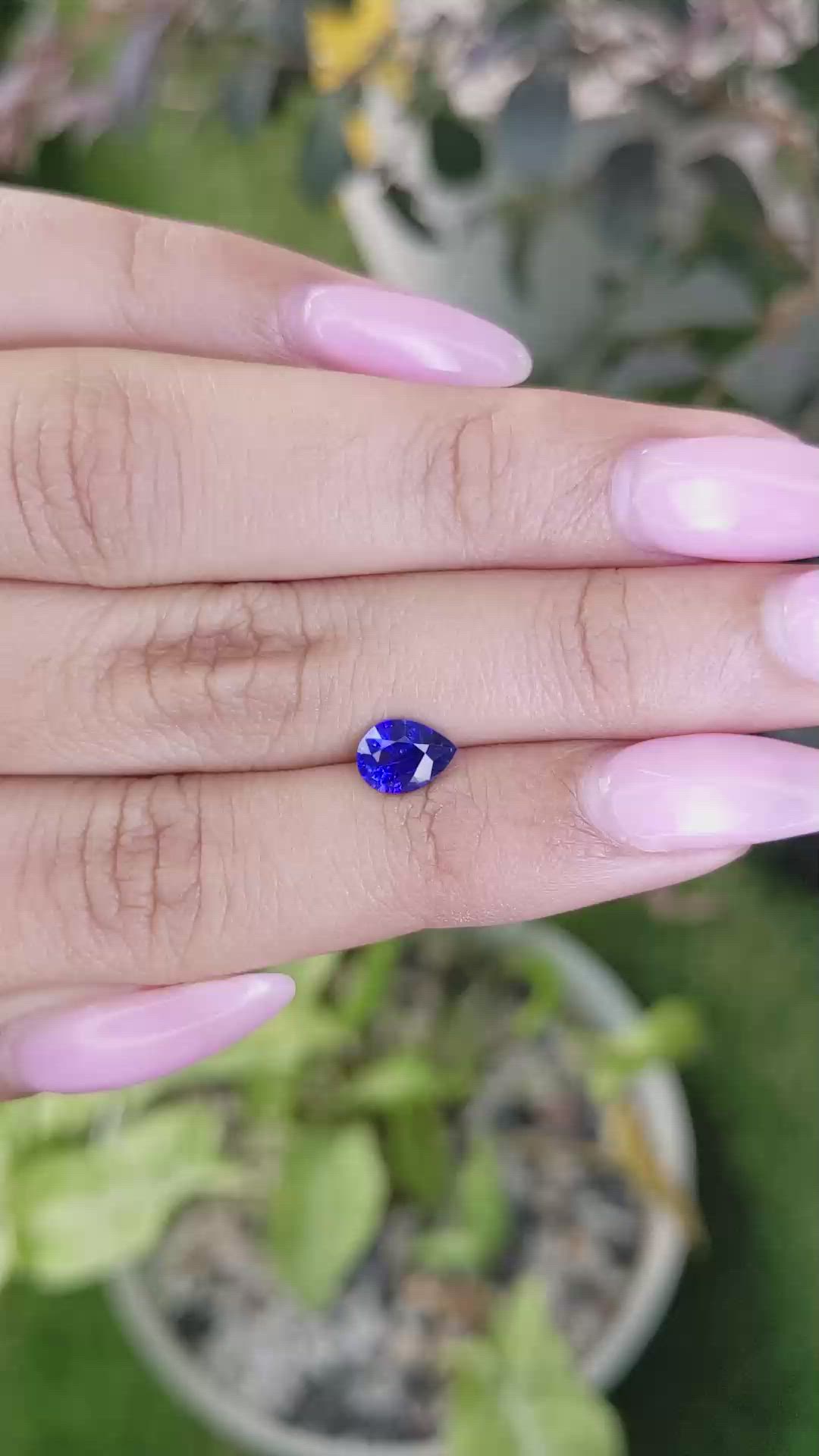 0.89 Ct. Blue Sapphire from Ceylon (Sri Lanka) Size Video