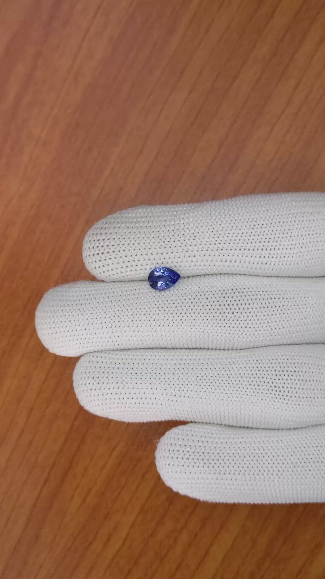 0.90 Ct. Blue Sapphire from Ceylon (Sri Lanka) Size Video
