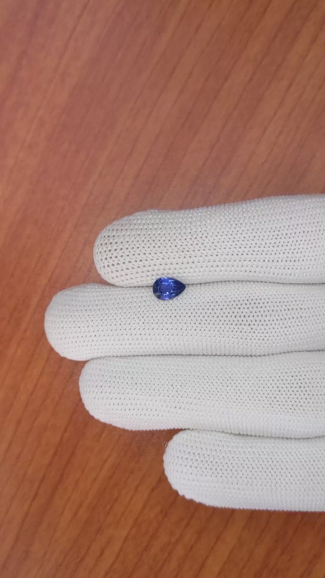 0.74 Ct. Blue Sapphire from Ceylon (Sri Lanka) Size Video
