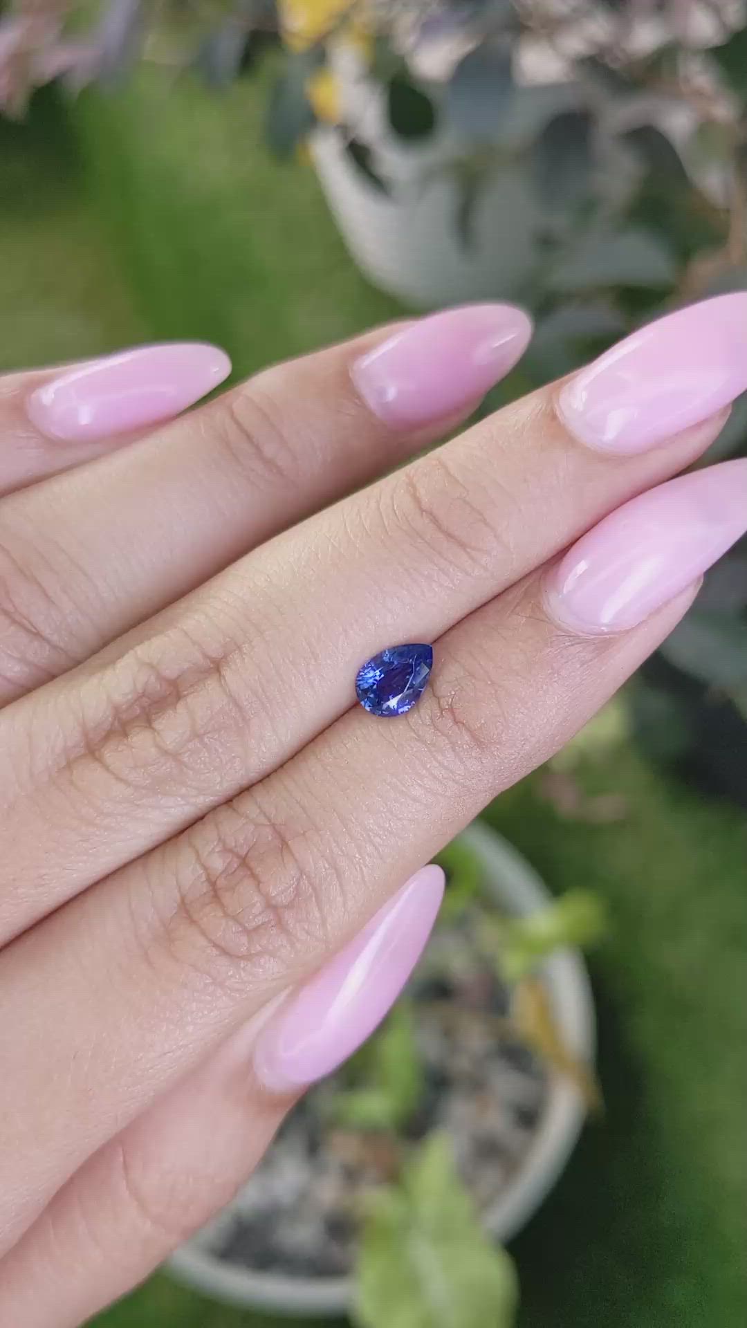 0.74 Ct. Blue Sapphire from Ceylon (Sri Lanka) Size Video